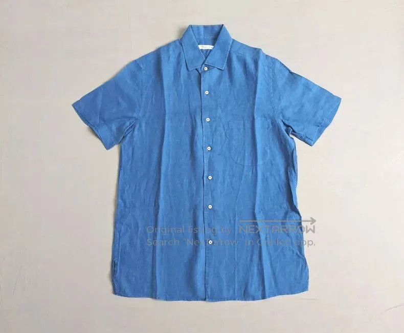 Loro Piana Loro Piana Men's Linen Short Sleeve Shirt. Size US M / EU 48-50 / 2 - 1 Thumbnail