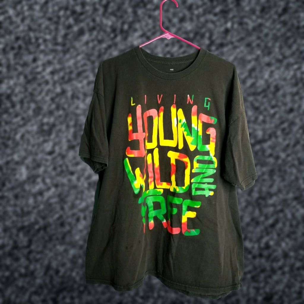 Gildan Vintage Gildan Men's 2XL T-Shirt Wild and Free Hip Hop Tie Dye Short Sleeve Cotton Music Shirt Size US XXL / EU 58 / 5 - 1 Thumbnail