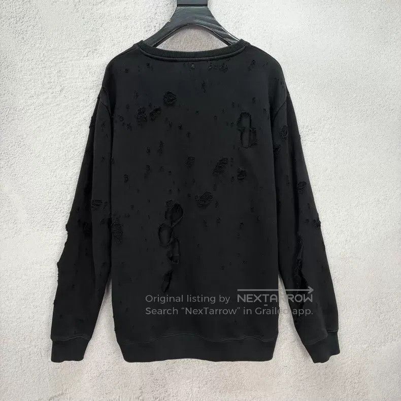 Givenchy Givenchy Ripped Crewneck Long Sleeve Sweatshirt Size US M / EU 48-50 / 2 - 2 Thumbnail
