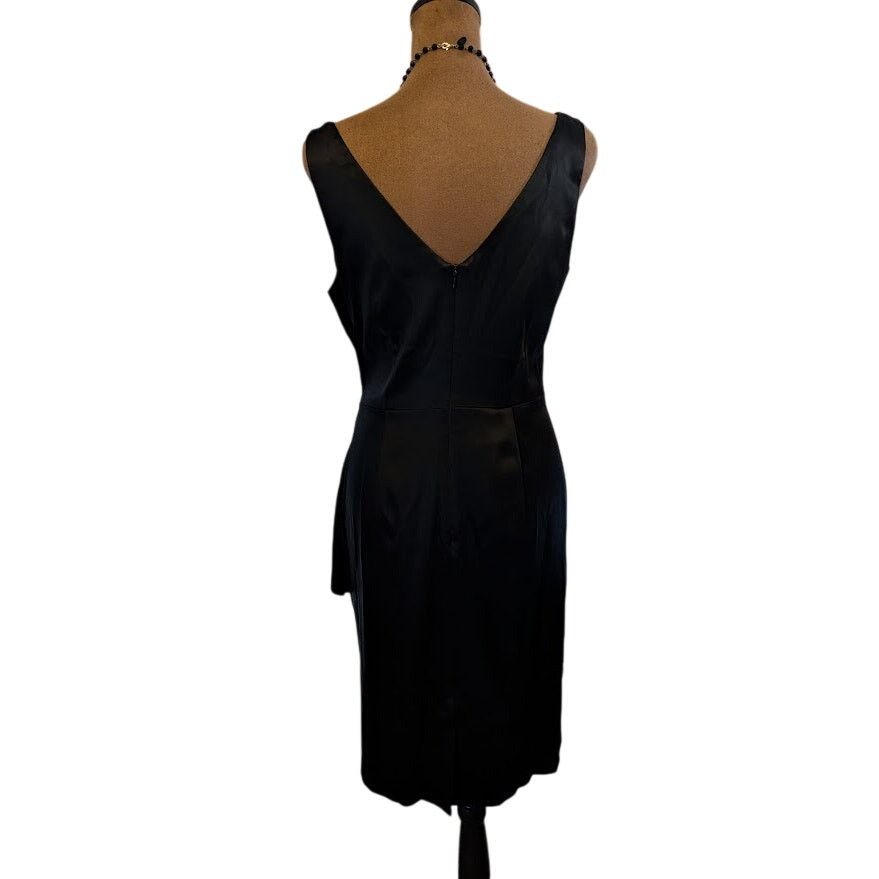 White House Black Market WHBM Black Sheath Midi Dress - Sz 4 Size S / US 4 / IT 40 - 2 Thumbnail