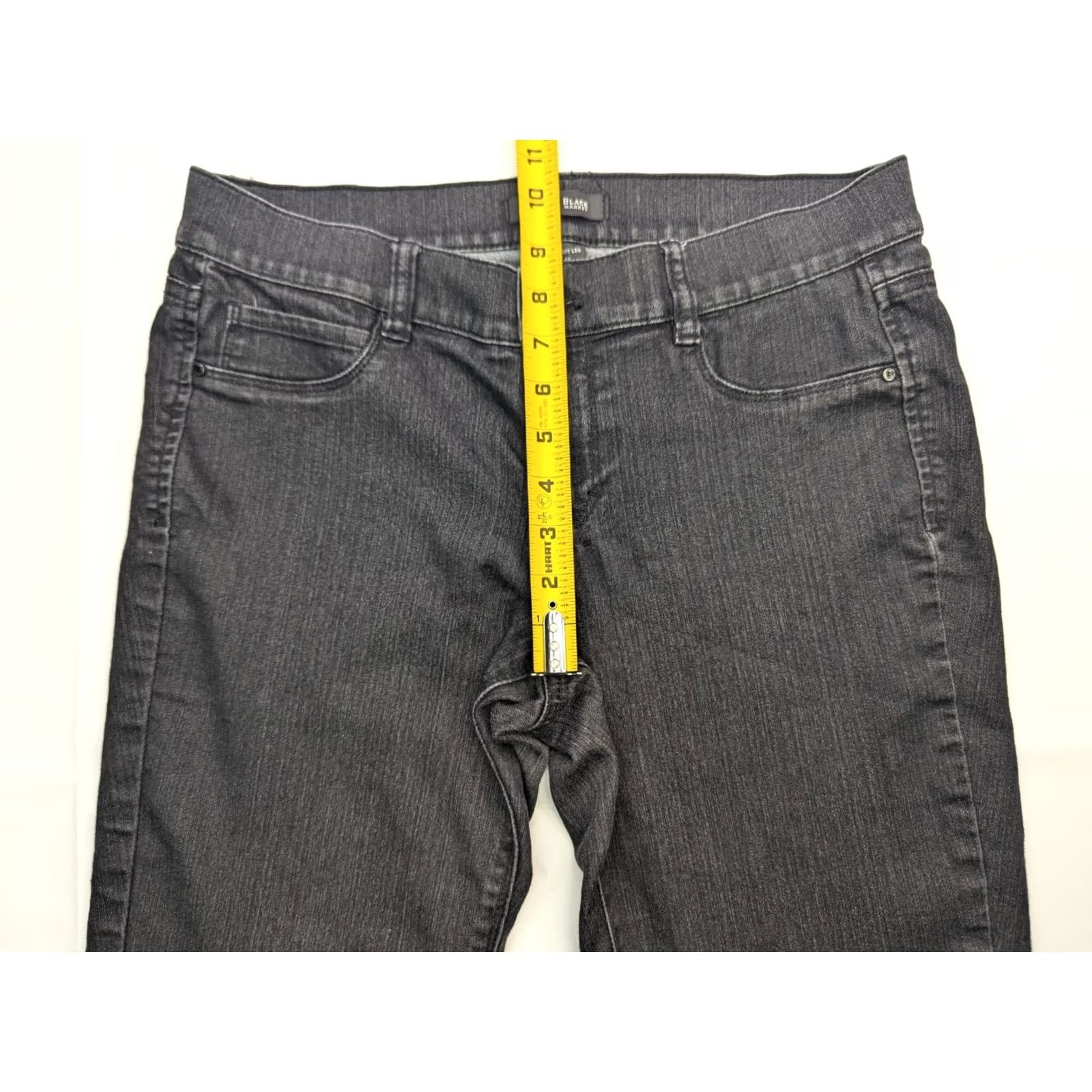 White House Black Market White House Black Market Skinny Jeans Women M 30x29 Black Distressed 5-Pocket Denim Stretch Size 32" / US 10 / IT 46 - 5 Thumbnail