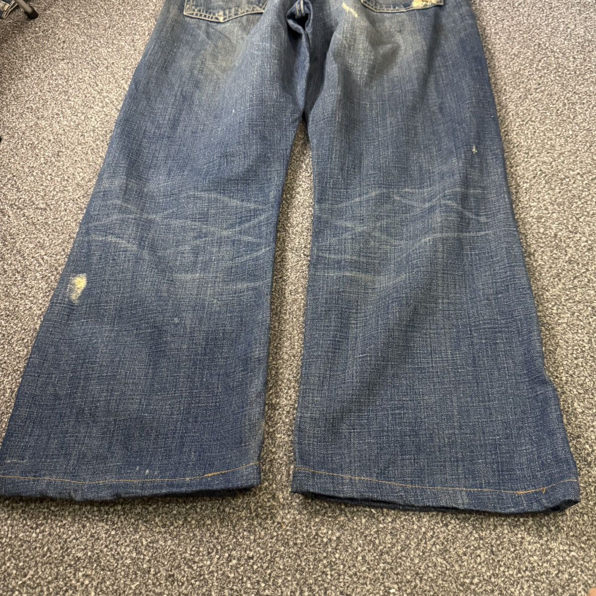 Beauty Beast Bootcut Ezra Fitch Distressed y2k Style Wide Leg Denim Size US 33 - 8 Thumbnail