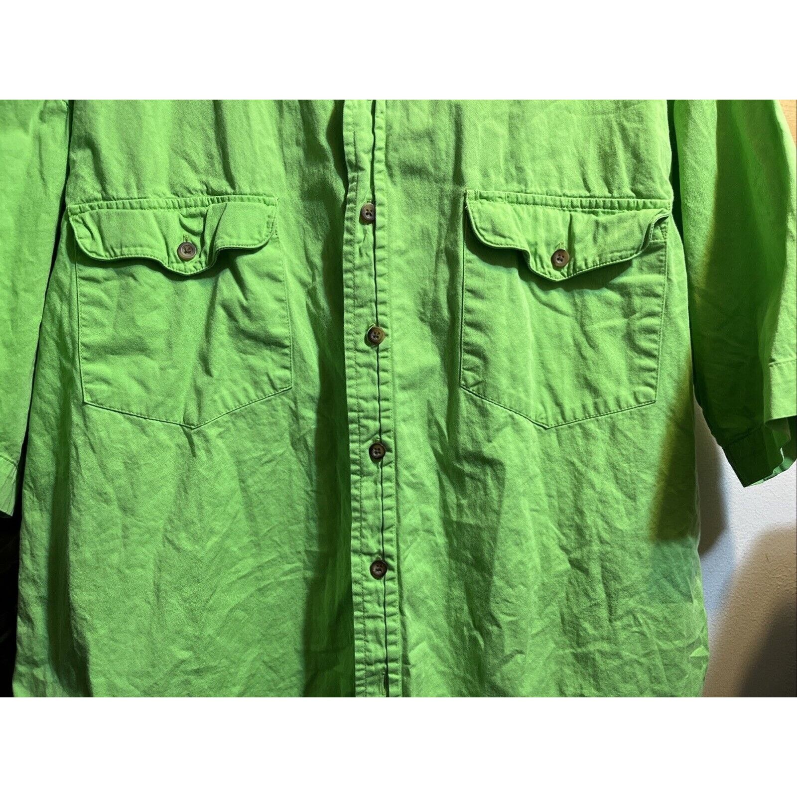 Walls Walls Vintage Shirt Men’s L Green Short Sleeve Pockets Ranch Size US L / EU 52-54 / 3 - 6 Thumbnail