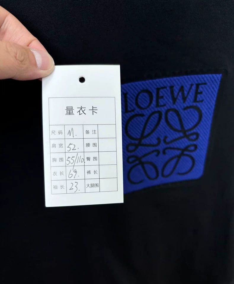 Loewe LOEWE Pocket Embroidered Logo Blue and Black T-Shirt 24ss Size US M / EU 48-50 / 2 - 8 Thumbnail