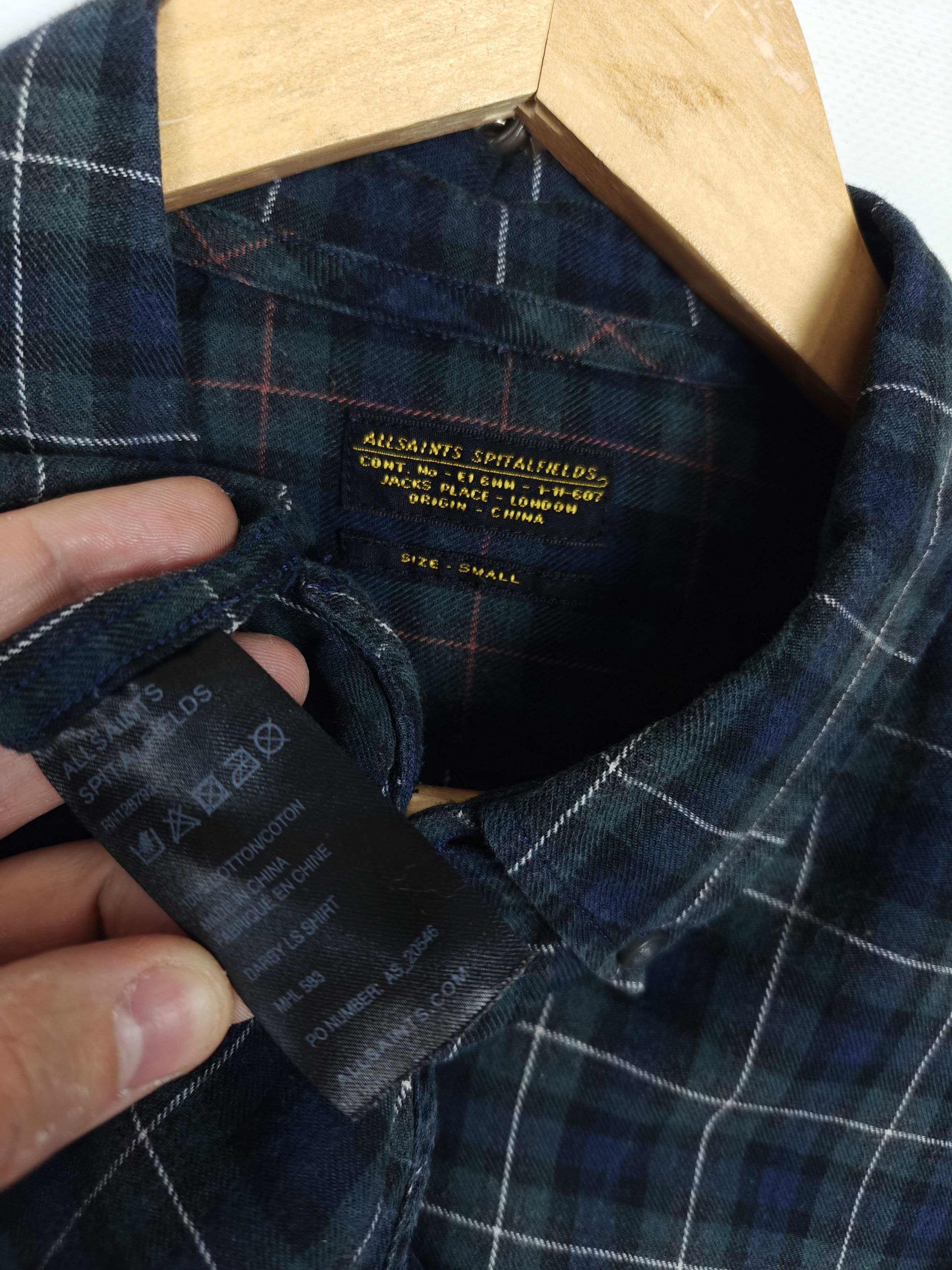 Allsaints Allsaints Mens Flannel Plaid Darby Long Sleeve Shirt size S Size US S / EU 44-46 / 1 - 7 Thumbnail