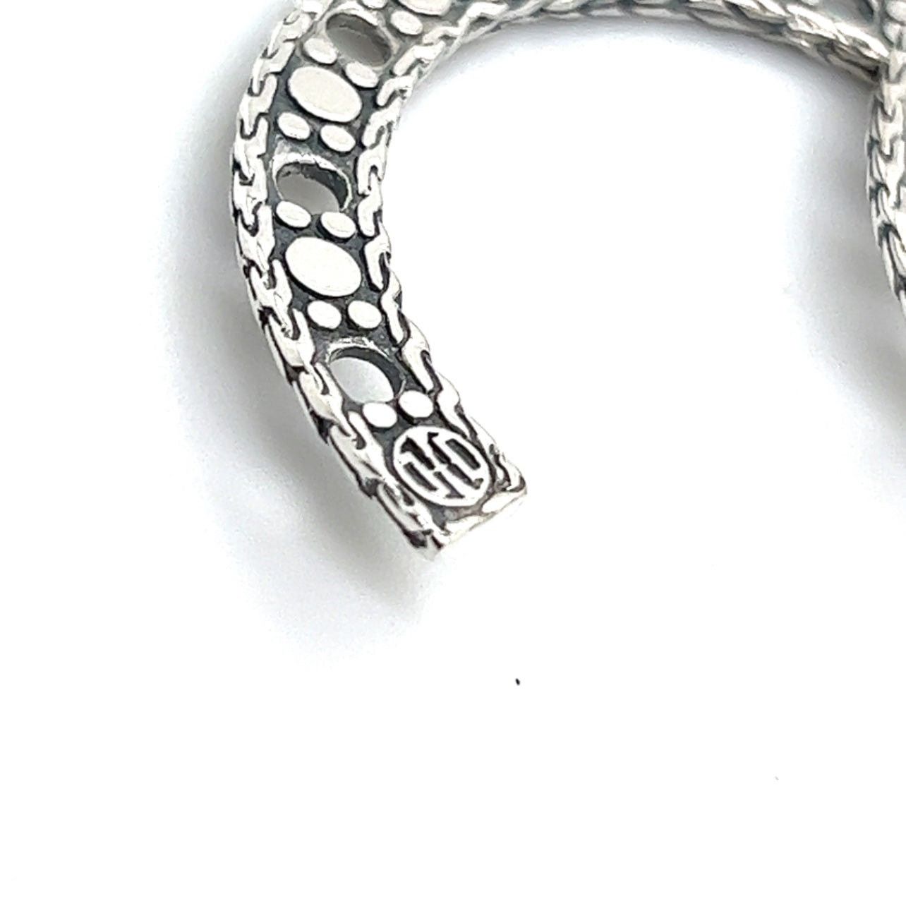 John Hardy John Hardy Sterling Silver 925 Dot Flat Hoop Earrings 2in Size ONE SIZE - 5 Thumbnail