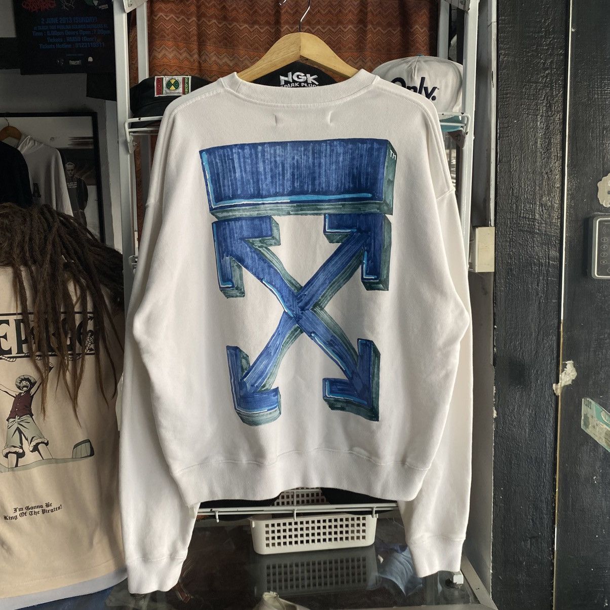 Off-White Off-White Marker Arrows Crewneck Sweatshirt - RARE Size US L / EU 52-54 / 3 - 1 Thumbnail