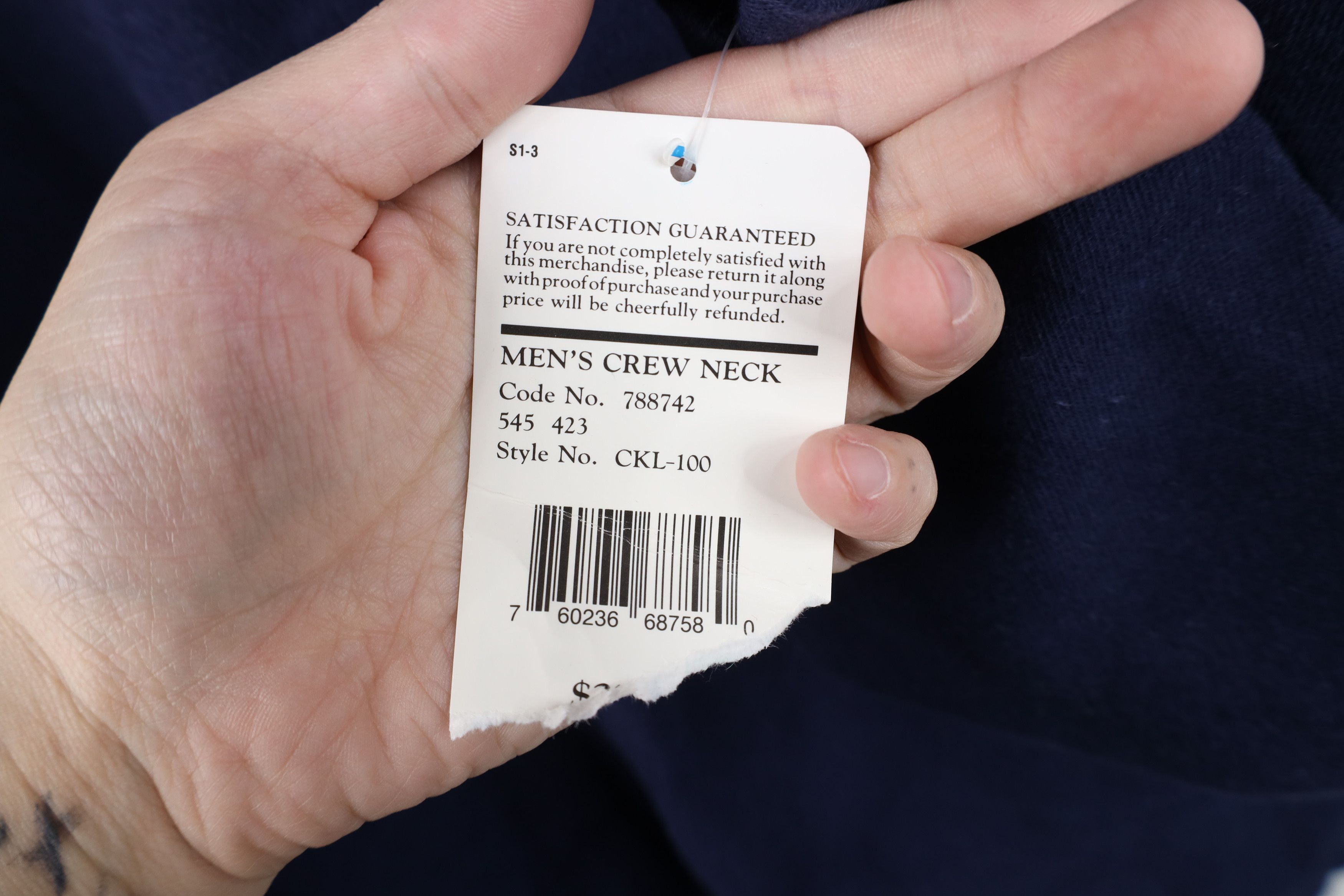 Vintage Deadstock Vintage 90s Streetwear Terry Sweatshirt Blue Size US XL / EU 56 / 4 - 4 Thumbnail