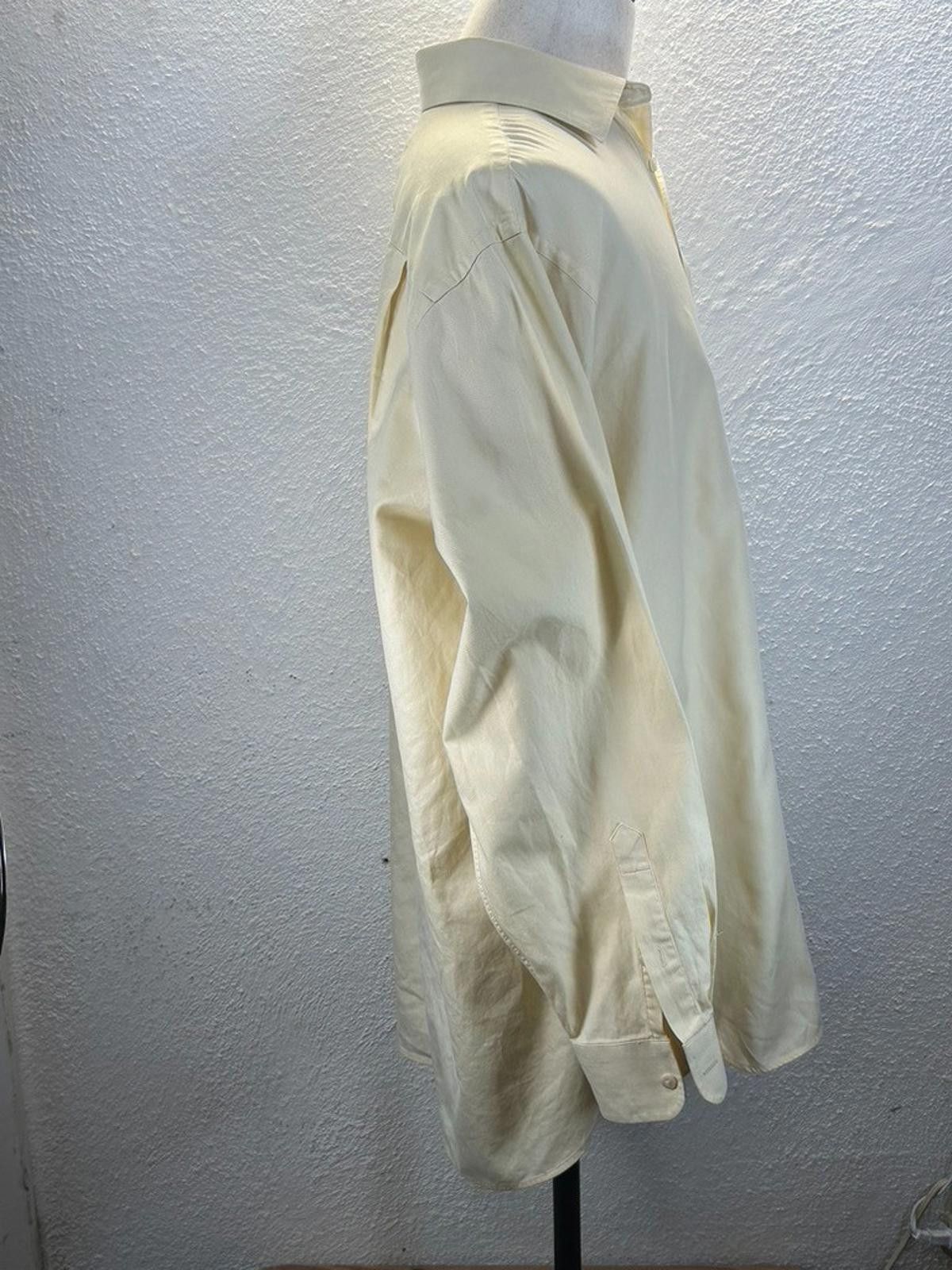 Jos. A. Bank Jos A Bank Men's 16.5/35 Yellow Royal Oxford Dress Shirt Size 42R - 4 Thumbnail