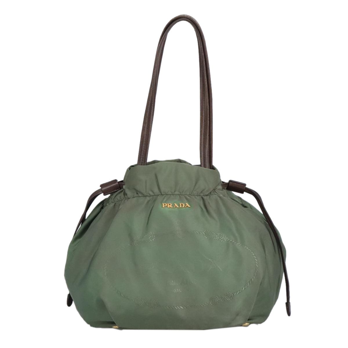 Prada Khaki Synthetic Tote Bag (Pre-Owned) Size ONE SIZE - 1 Thumbnail