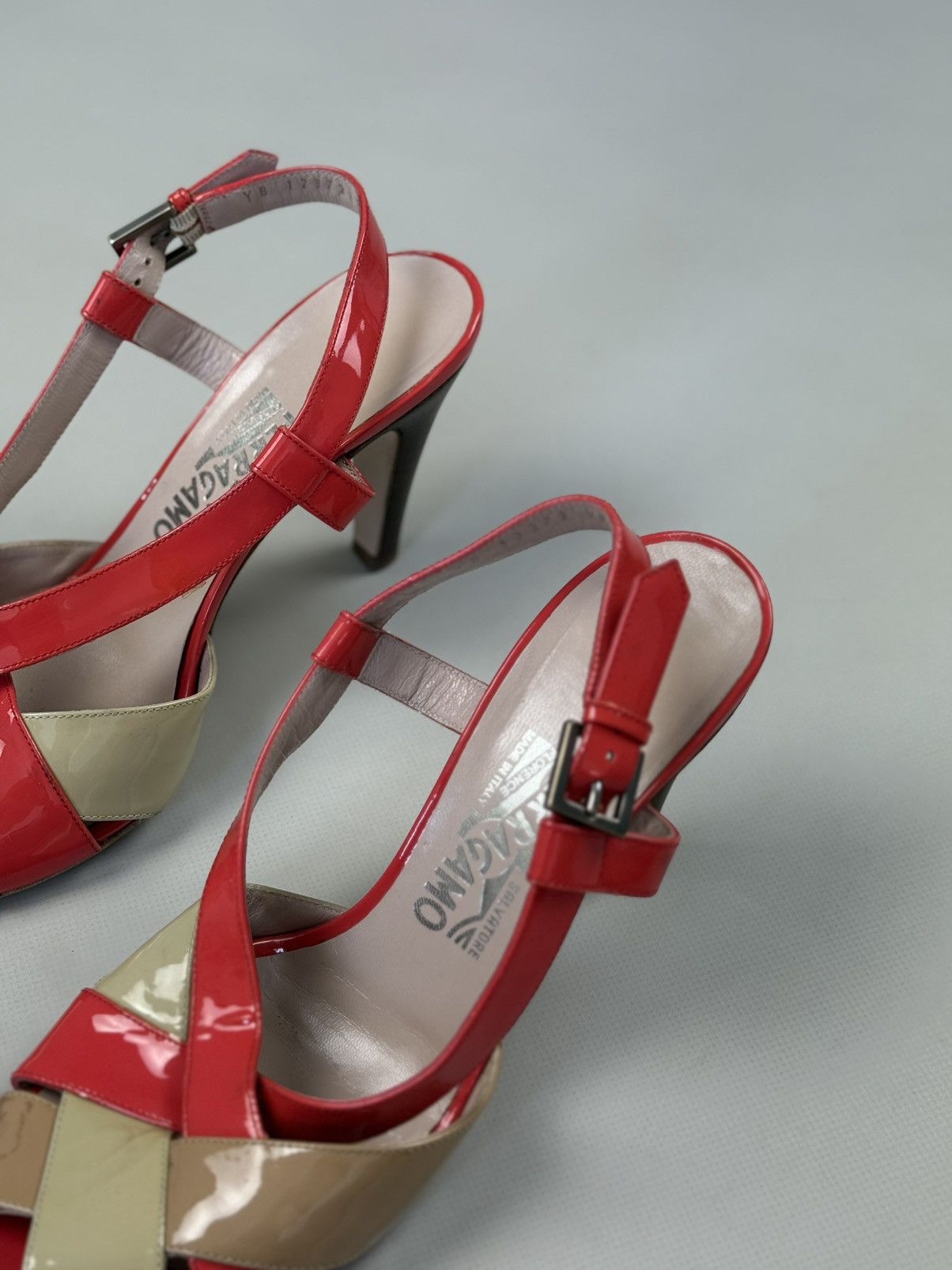 Salvatore Ferragamo Salvatore Ferragamo Ladies Leather Strappy Heels Shoes Size US 7.5 / IT 37.5 - 9 Thumbnail