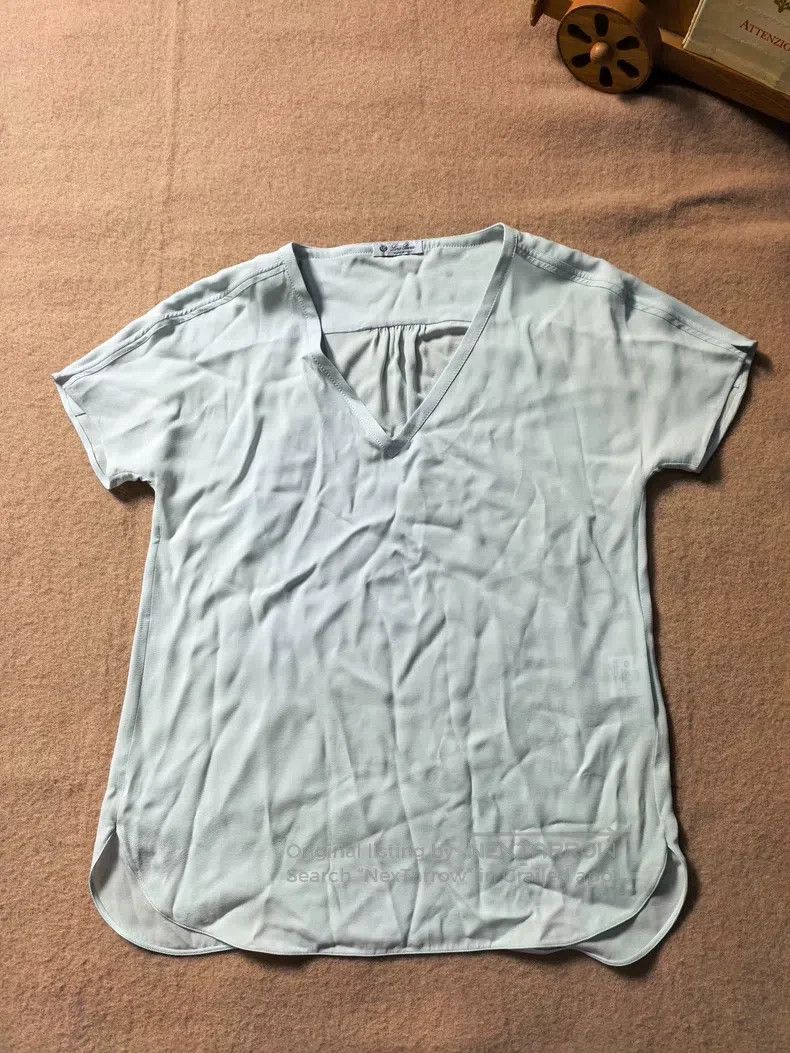 Loro Piana LORO PIANA Silk Short Sleeve Size S / US 4 / IT 40 - 1 Thumbnail