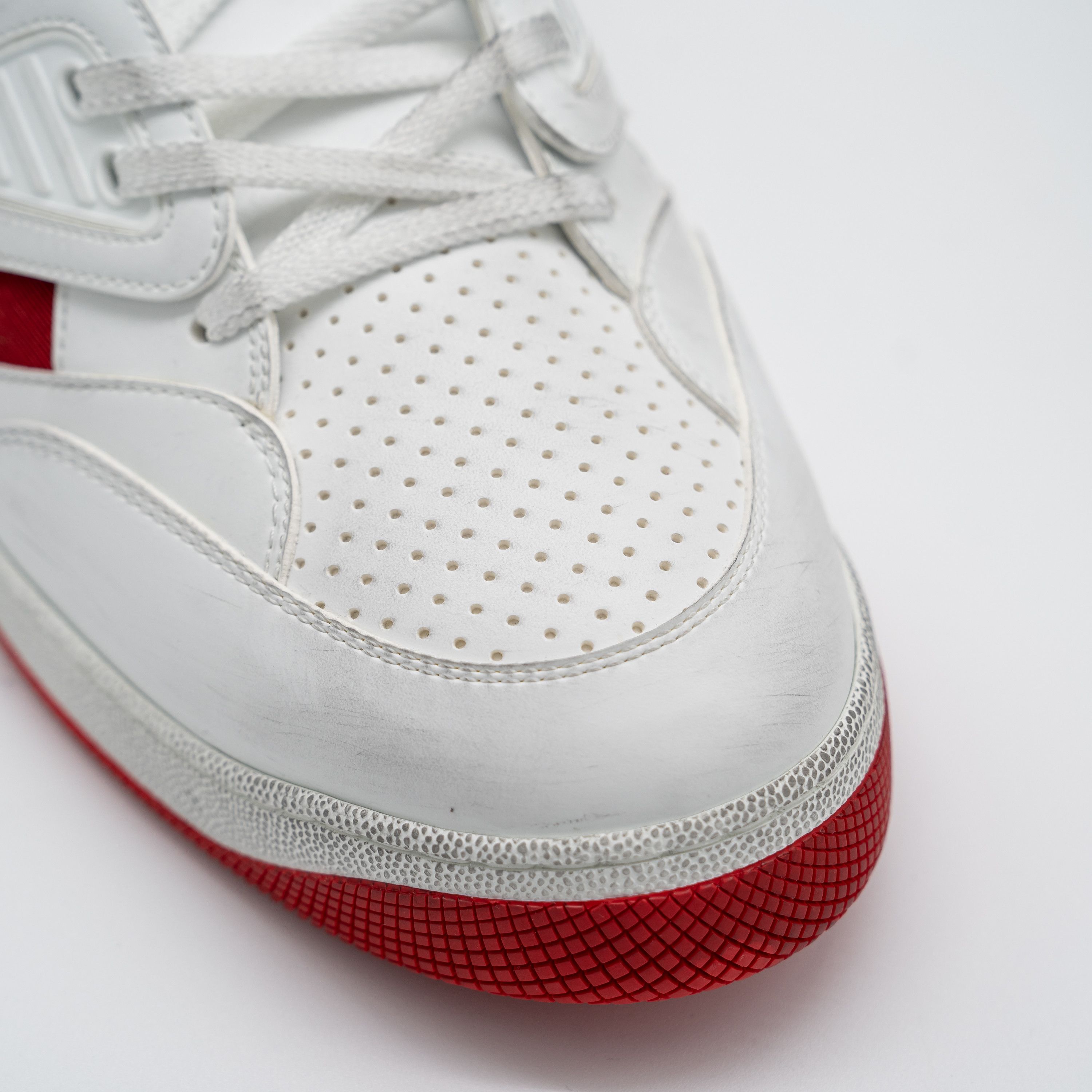 Gucci 14G 14.5 US Gucci Basket Low White Red Black Sneakers Size US 14 / EU 47 - 6 Thumbnail