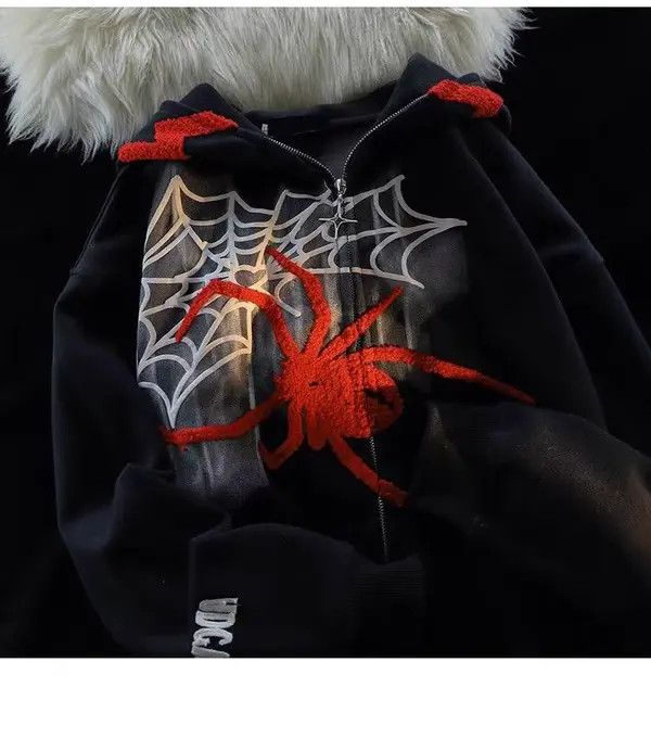 VIBE Hip Hop Spider Print Hooded Sweatshirt Jacket Size US M / EU 48-50 / 2 - 3 Thumbnail