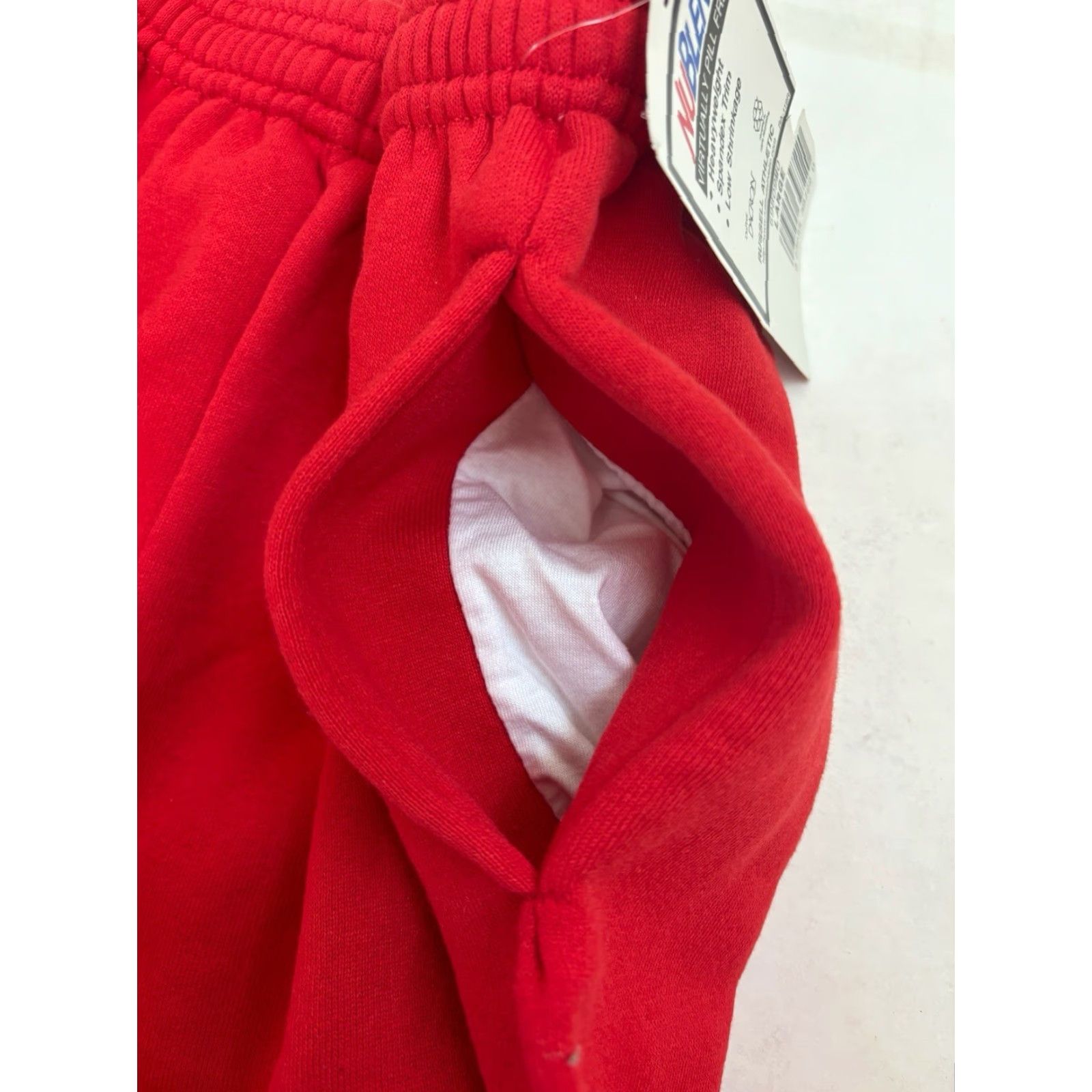 Russell Athletic VINTAGE Russell Athletic Coaches Shorts Mens L Red 90s USA NOS NWT drawstring pockets white royal blue logo Size US 33 - 6 Thumbnail