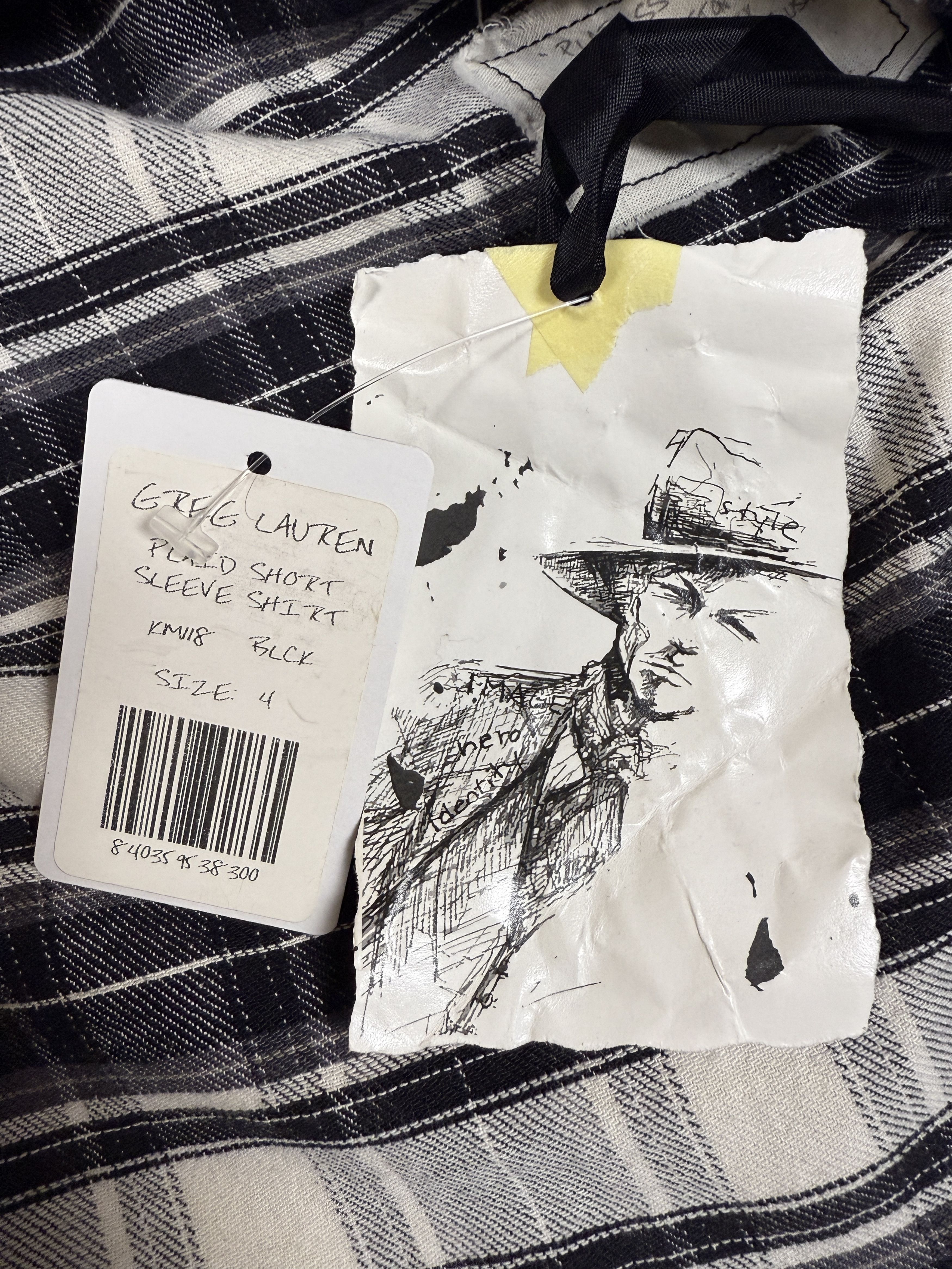 Greg Lauren $750 Greg Lauren Short Sleeve Plaid Shirt Size US XL / EU 56 / 4 - 10 Thumbnail