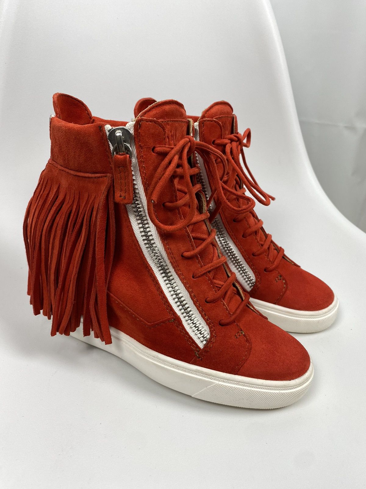 Top Giuseppe Zanotti Red Wedge Sneaker