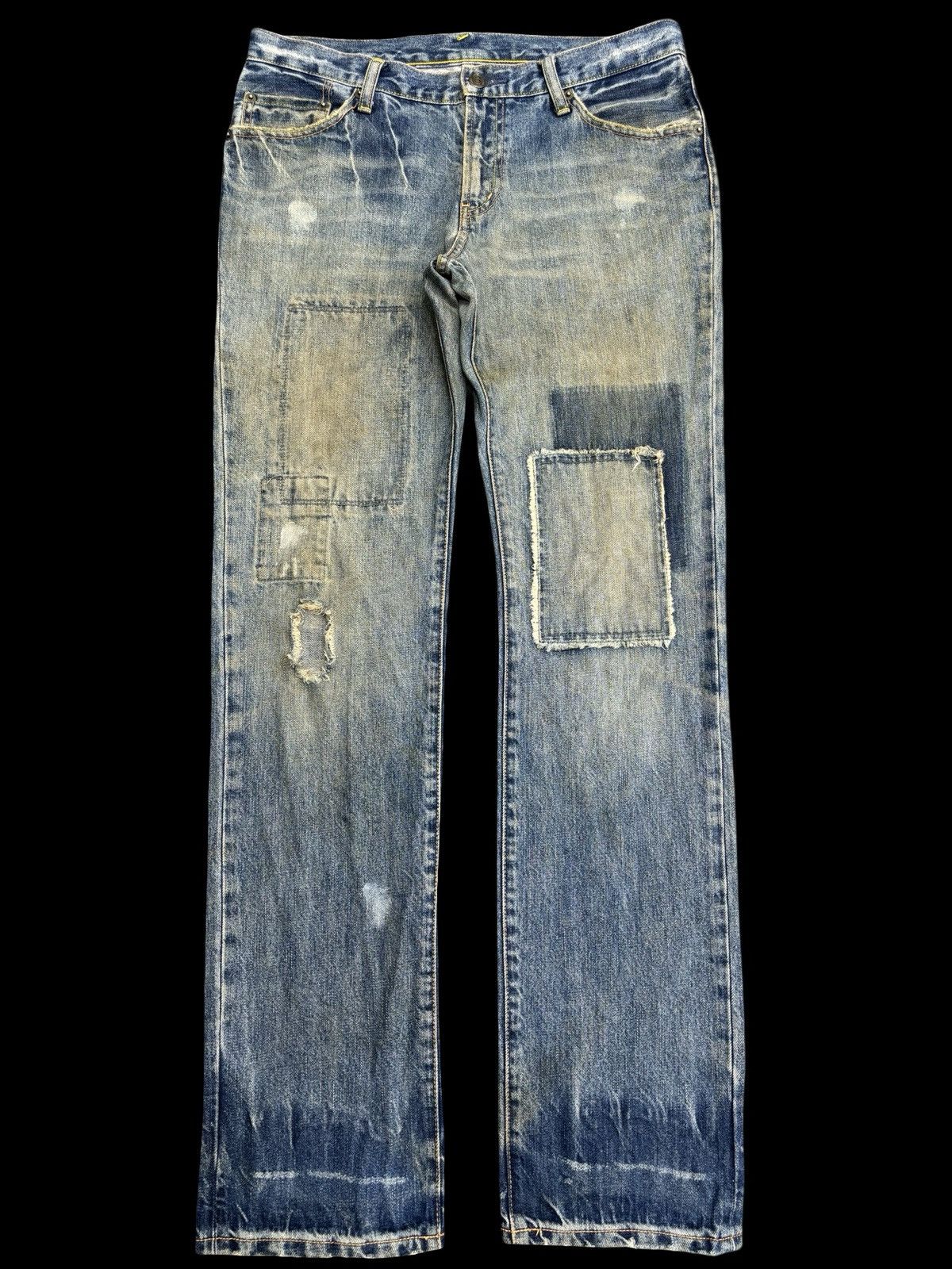 PPFM 💥PPFM Patchwork💥Archival Patchwork Distressed Denim F595 Size US 33 - 1 Thumbnail