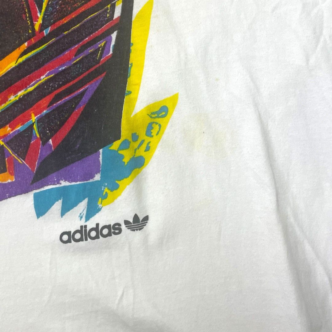 Adidas Vintage 90s Adidas Trefoil T-Shirt White | Made in Japan Size US L / EU 52-54 / 3 - 4 Thumbnail