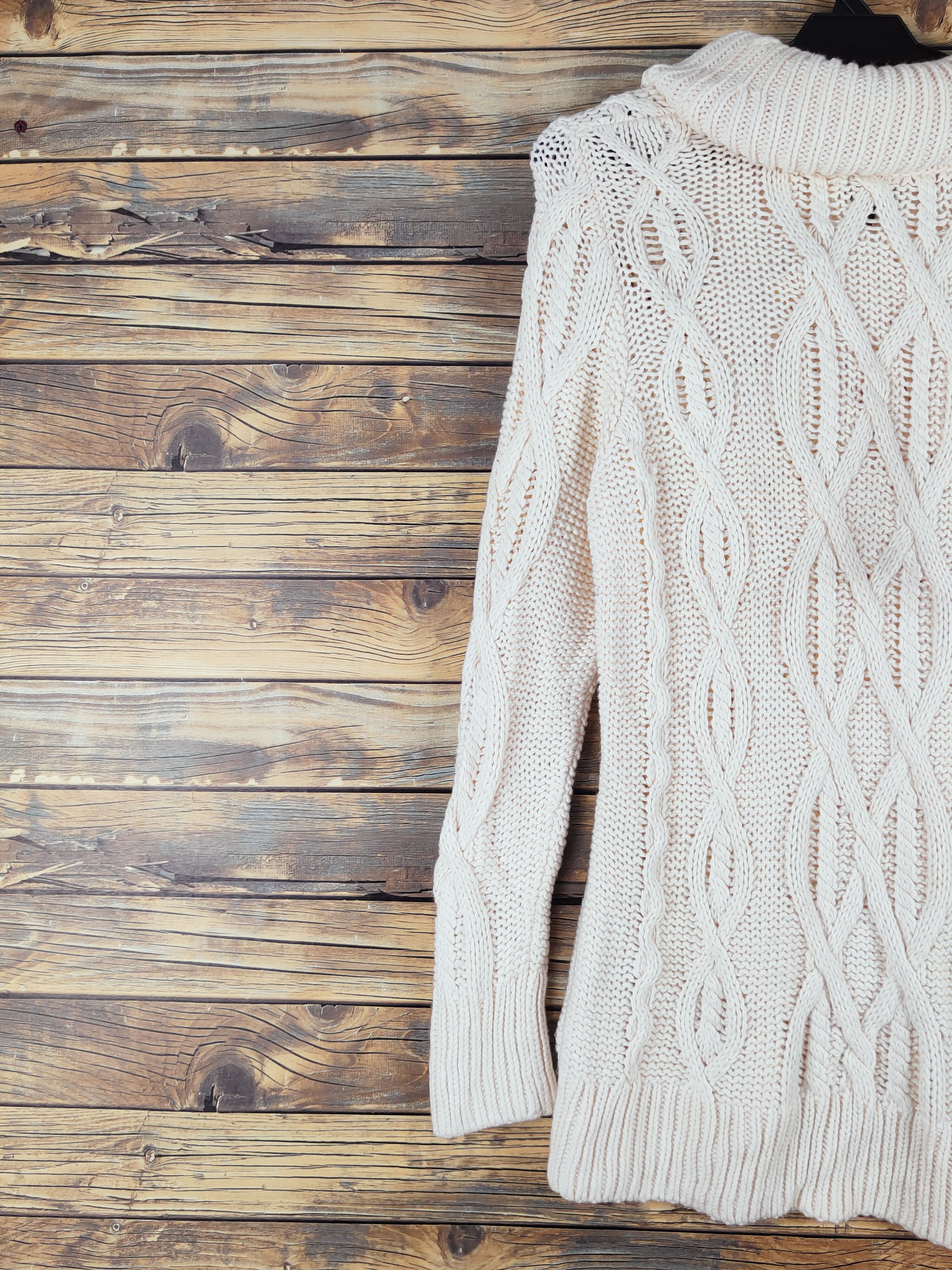 Aran Isles Knitwear × Japanese Brand × Talbots Talbots Cream aran isle cable Knitwear Sweatshirts #W1176 Size M / US 6-8 / IT 42-44 - 8 Thumbnail