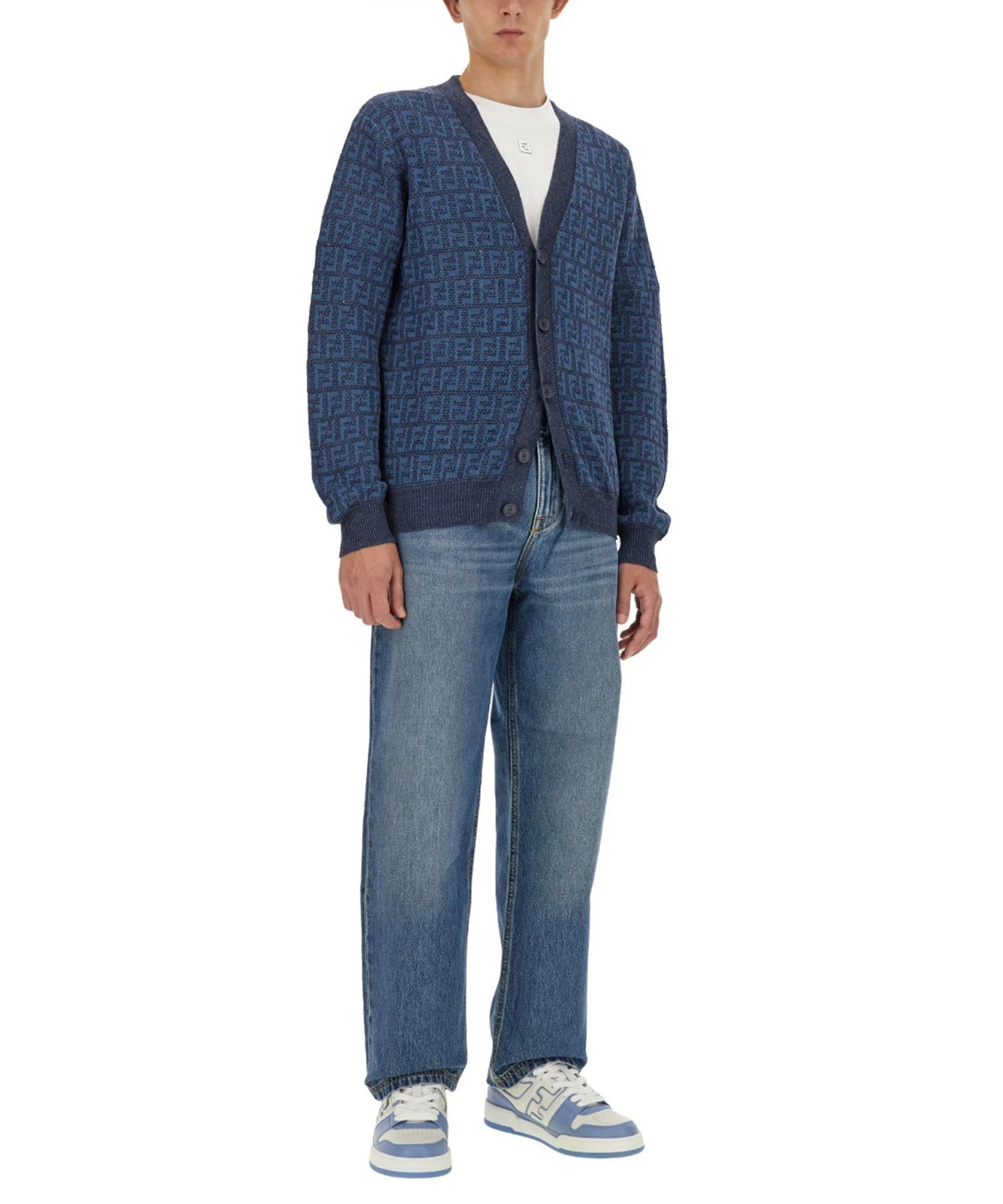 Fendi o1s1wg110225 Cardigan in Blue Size US M / EU 48-50 / 2 - 3 Thumbnail