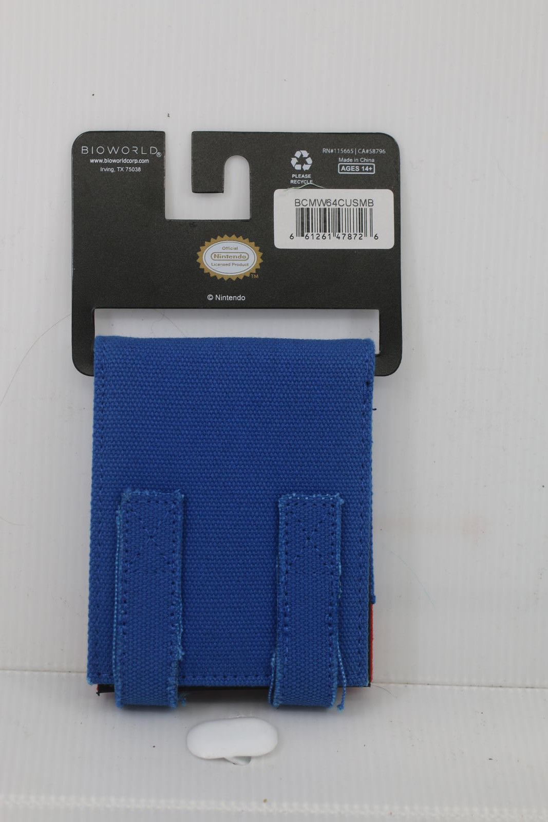 Nintendo Super Mario Canvas Bi-Fold Wallet Blue Red Nintendo BioWorld Size ONE SIZE - 2 Thumbnail