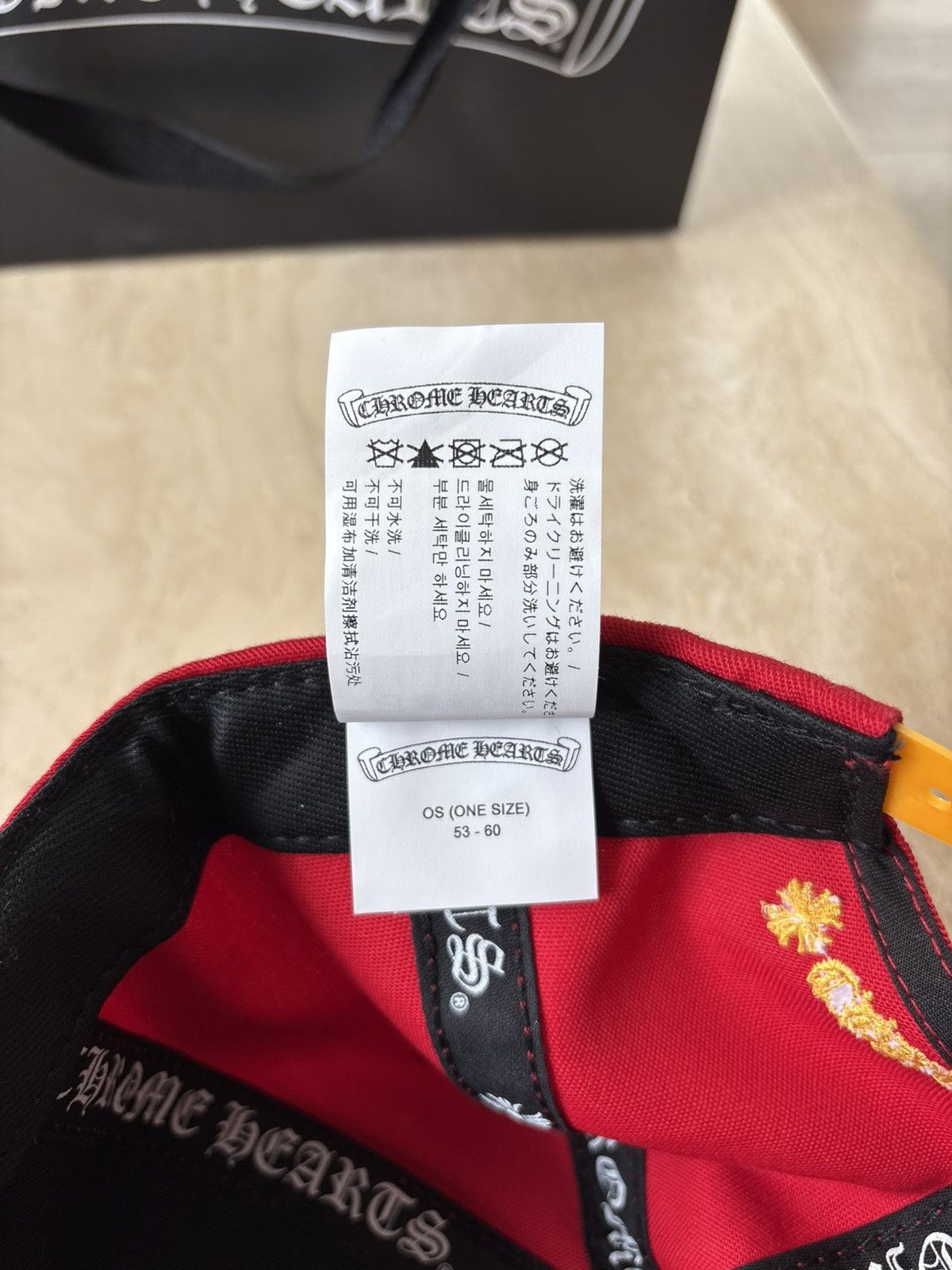 Chrome Hearts Chrome Hearts "Red/Yellow" CH Baseball Hat Size ONE SIZE - 9 Thumbnail
