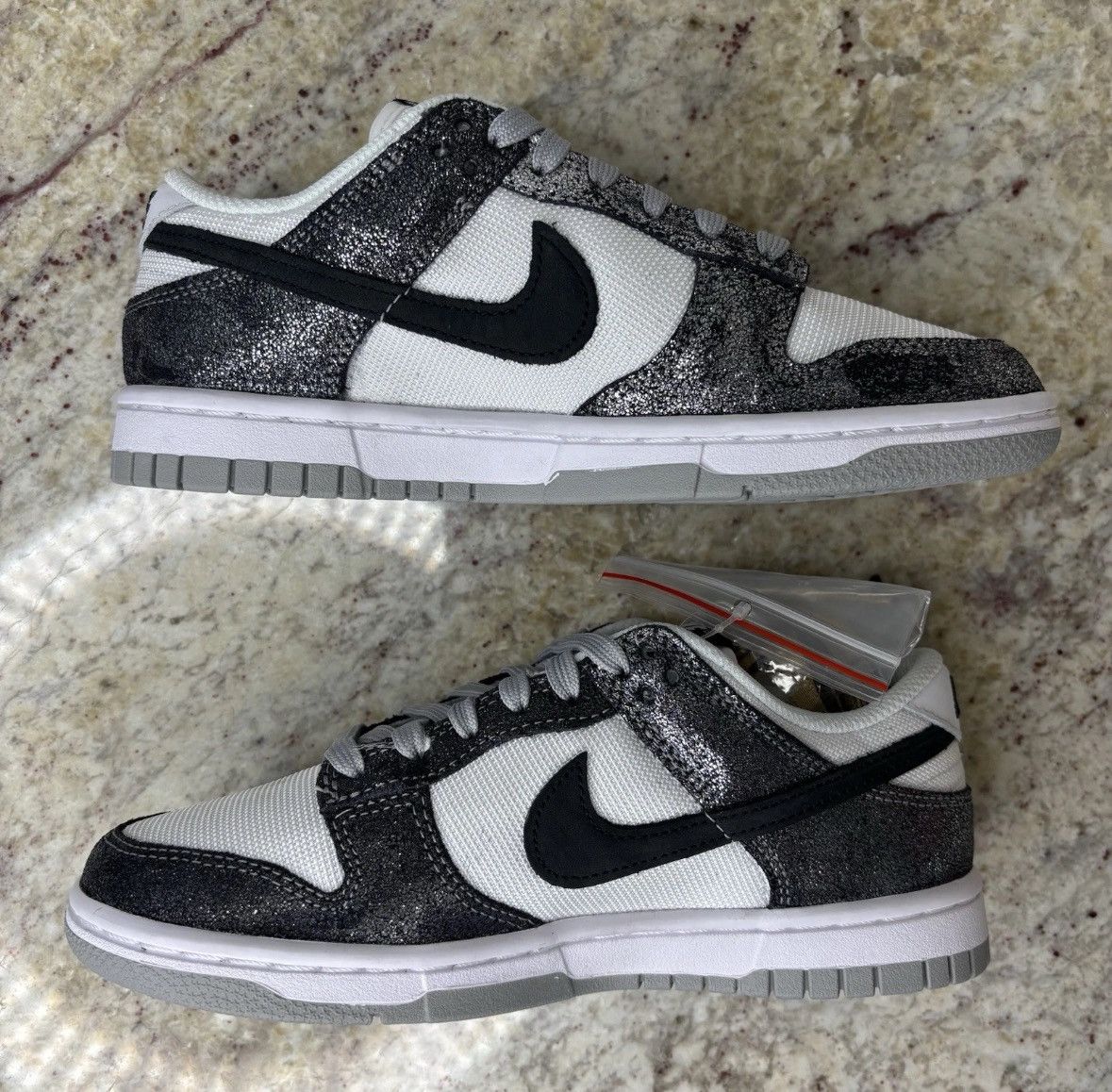 Nike Size 6W/4.5M-NEW Nike Dunk Low Golden Gals Metallic Silver Size US 6 / IT 36 - 3 Thumbnail