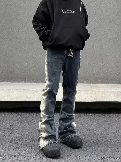 Japanese Brand VIBE Vintage wash gradient bootcut jeans Size US 32 / EU 48 - 6 Thumbnail