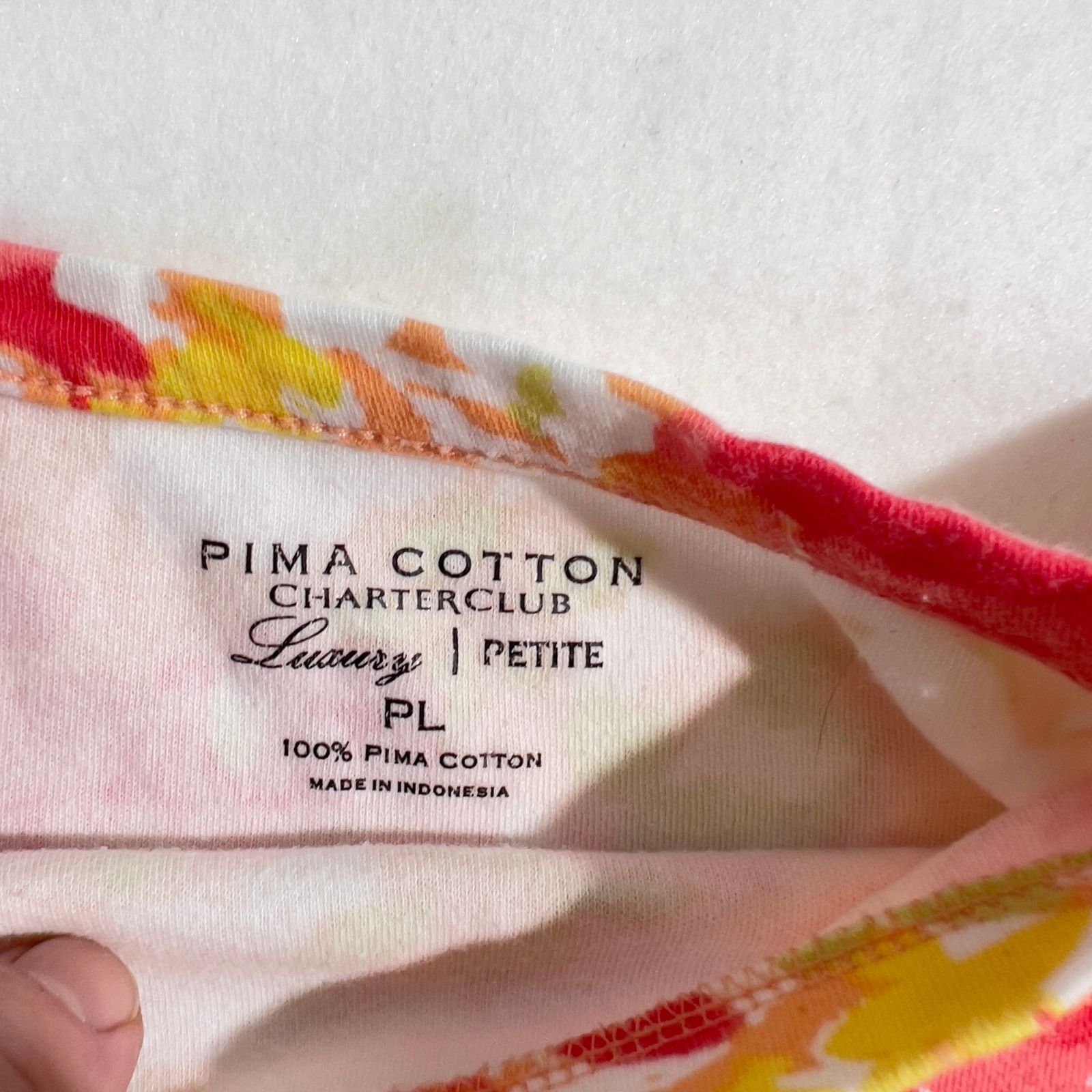 Other Charter Club Luxury Top Woman PETITE L 100% Pima Cotton Size L / US 10 / IT 46 - 2 Thumbnail