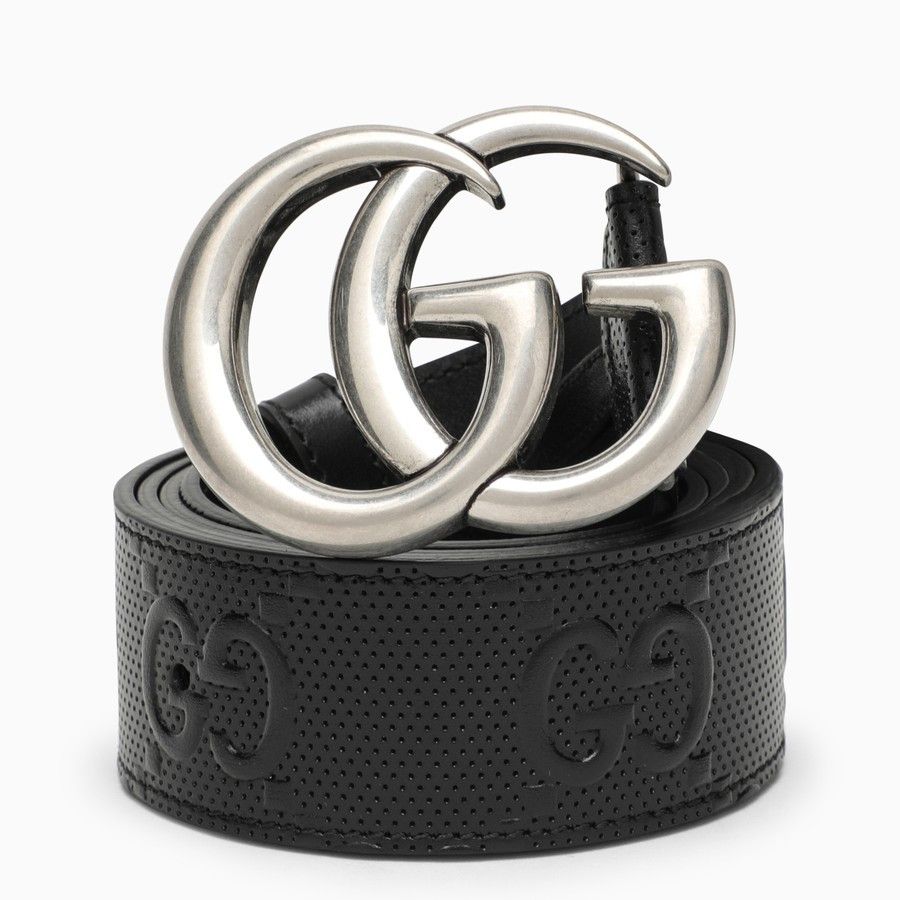 o1d2blof0525 Size: 90 / GG Leather Belt in Black