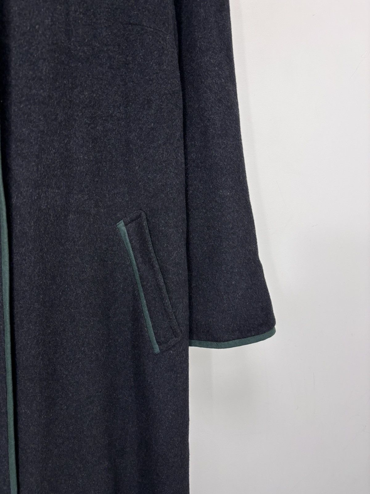 Other Vintage Lodenfrey Women’s Charcoal Grey Black Wool Coat Size L / US 10 / IT 46 - 6 Thumbnail