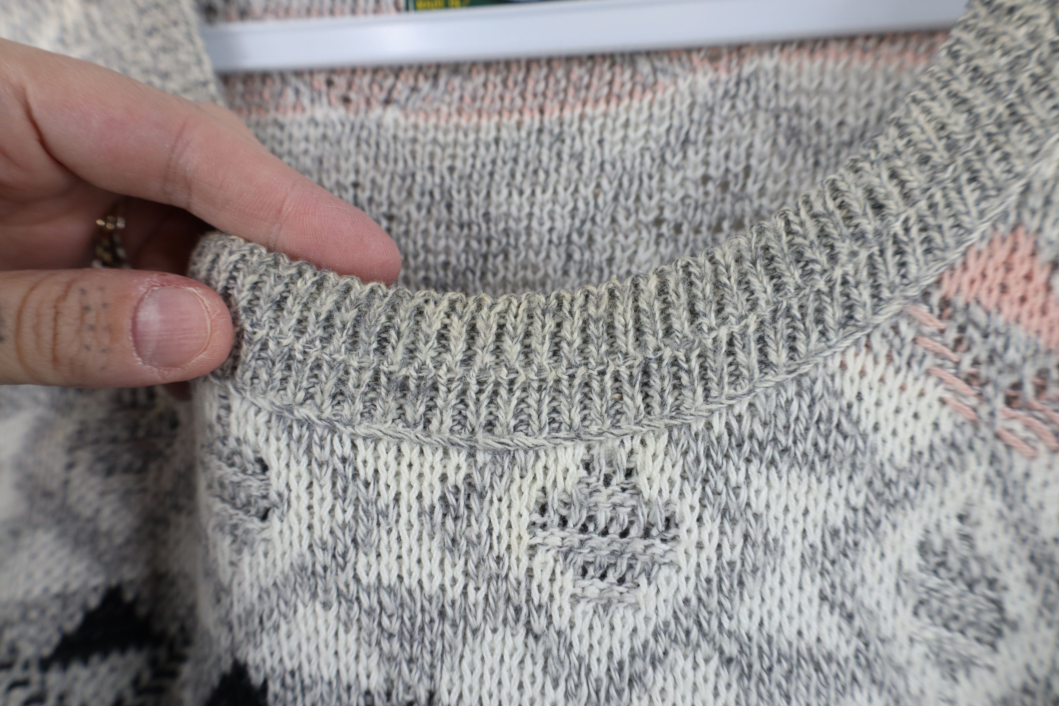 Vintage Vintage 90s Streetwear Fair Isle Geometric Crewneck Sweater Size US XL / EU 56 / 4 - 7 Thumbnail