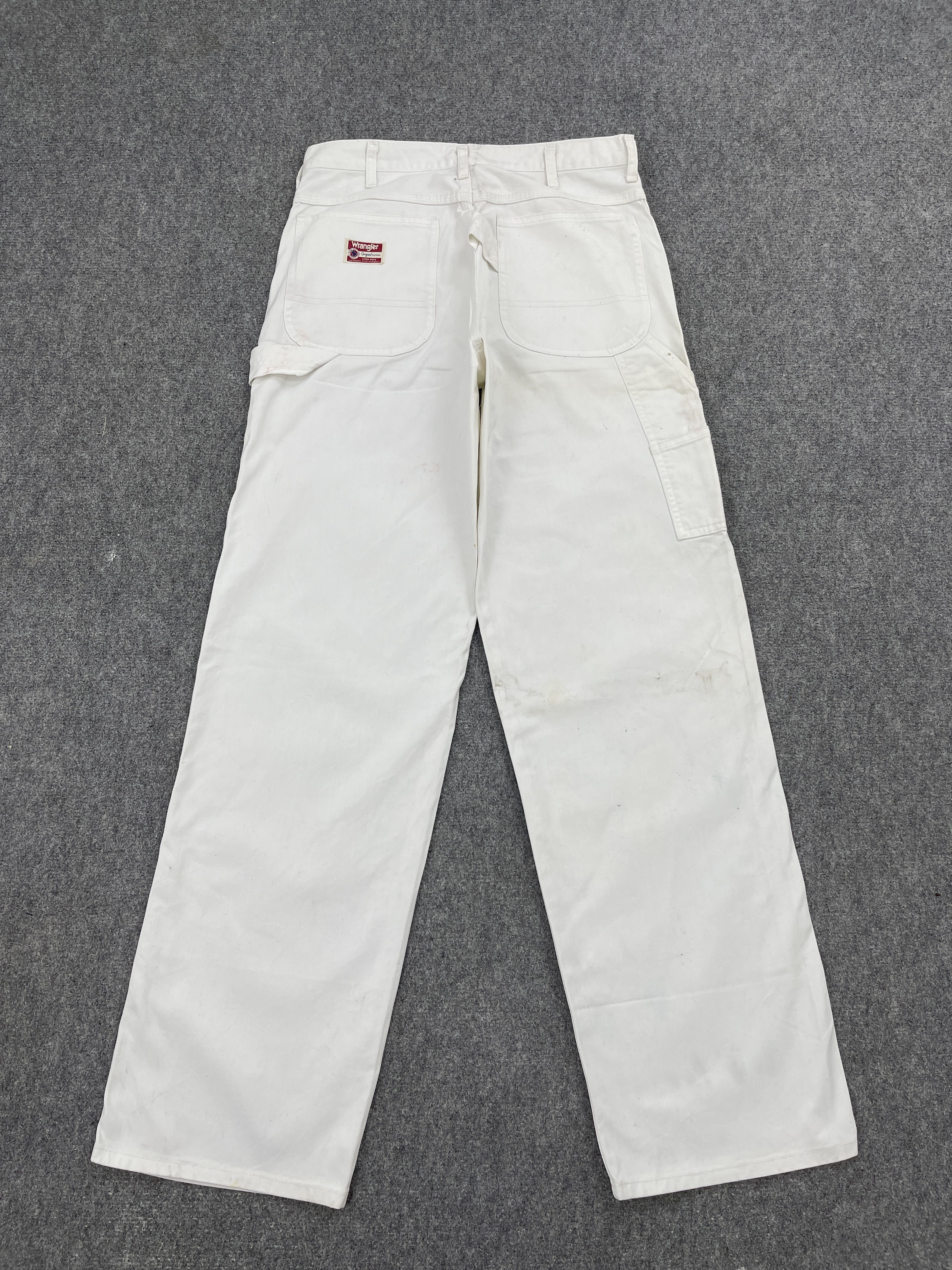 Vintage Vintage 90s Vintage Wrangler Dungarees White Denim DP2557 Size US 30 / EU 46 - 3 Thumbnail