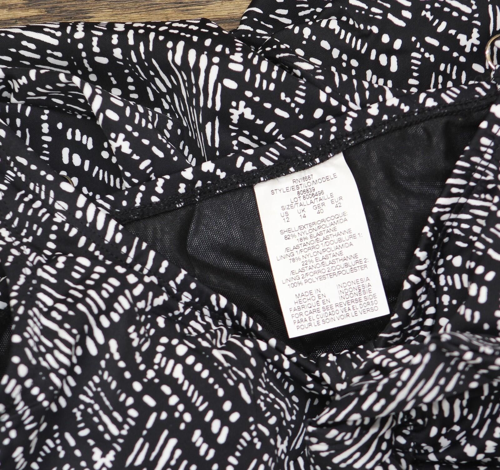 Other Nwt Swim Solutions One Swimdress Swimsuit Black / White 12 Size ONE SIZE - 5 Thumbnail