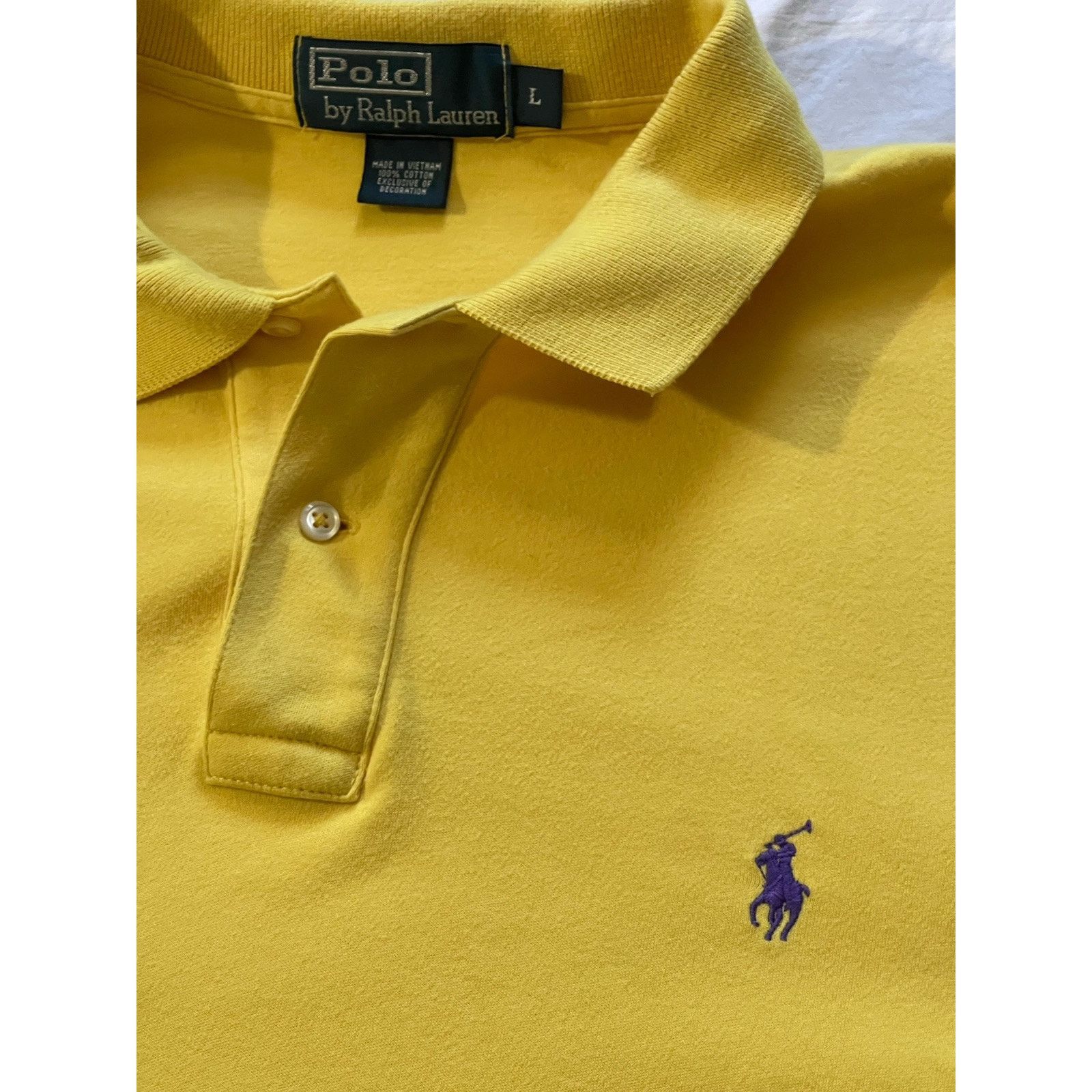 Ralph Lauren VTG POLO RALPH LAUREN Size Large Made USA Mens Polo Cotton Size US L / EU 52-54 / 3 - 2 Thumbnail