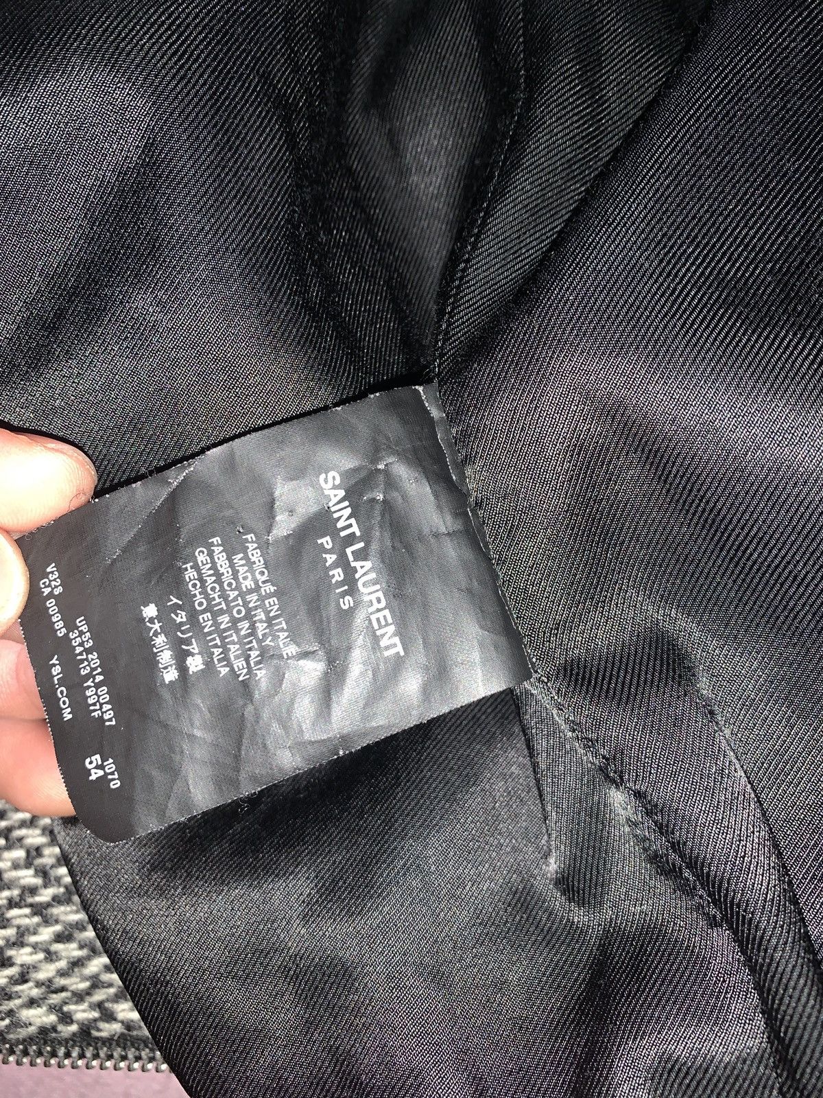 Saint Laurent Paris 14AW saint laurent HEDI tweed teddy jacket 54 vintage mascot Size US L / EU 52-54 / 3 - 6 Thumbnail