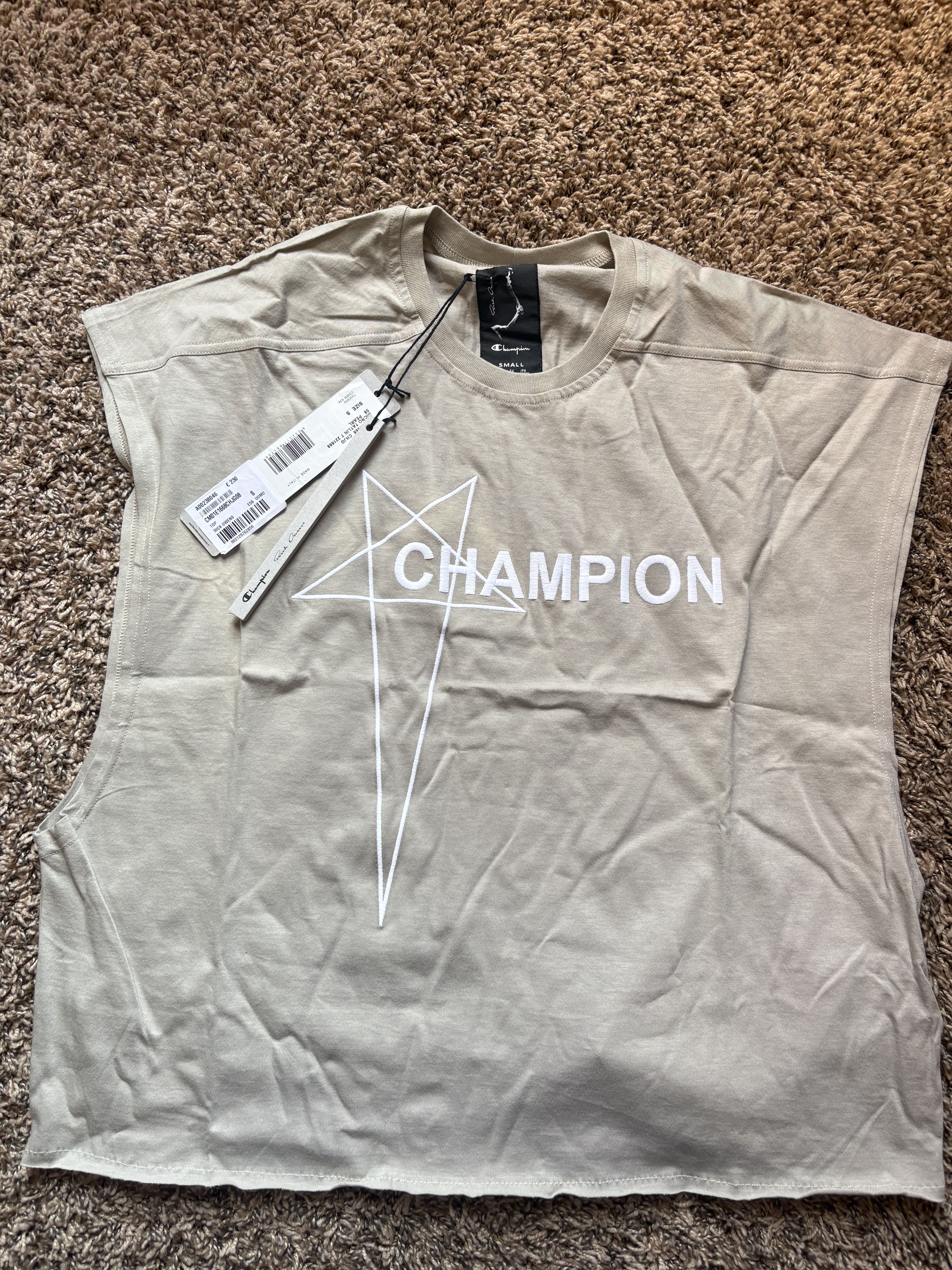 Rick Owens Rick Owens Champion sleeveless Tee Size US S / EU 44-46 / 1 - 1 Thumbnail