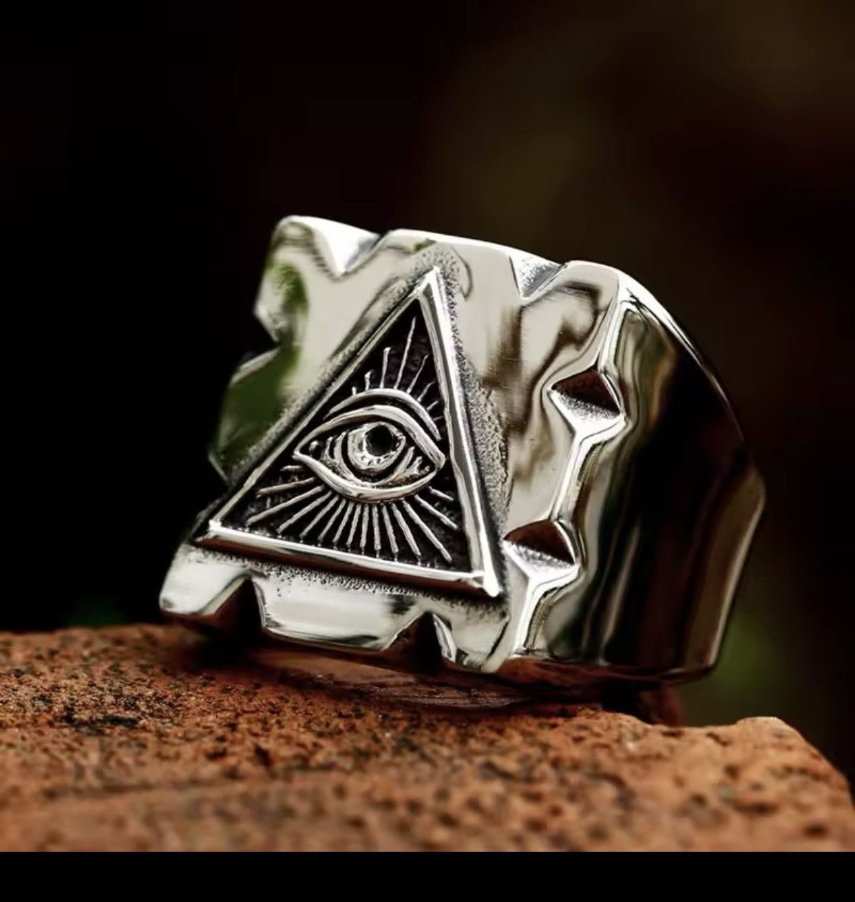 Jewelry × Vintage New Style 316L Stainless Steel Eye of Horus Ring Size ONE SIZE - 4 Thumbnail