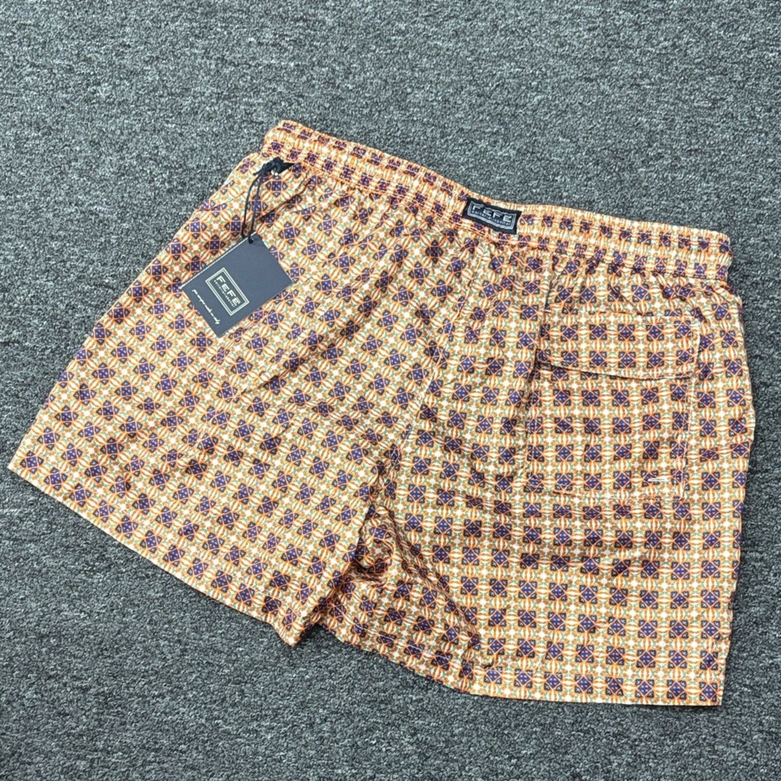 Other NWT FEFE Men's Tan and Purple Patterned Swim Trunks Size XL Size US 40 / EU 56 - 4 Thumbnail