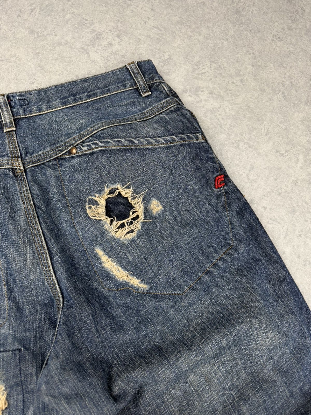 FCUK FCUK Jeans Distressed Flare Blue Denim Jeans Y2K Size 32 Size US 32 / EU 48 - 14 Thumbnail