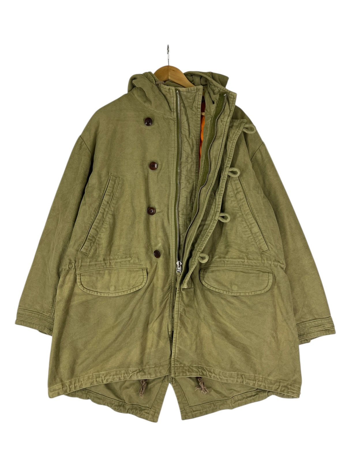 45rpm 🔥 UMI 908 45rpm MOLESKIN HOODED PARKA MADE IN JAPAN Size US L / EU 52-54 / 3 - 10 Thumbnail