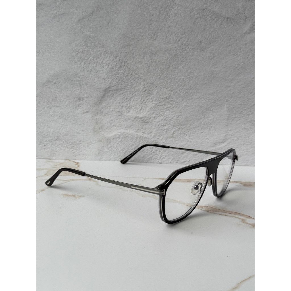 Tom Ford NEW Tom Ford FT5943-B Bluelight Frames in Silver Brown Size ONE SIZE - 4 Thumbnail