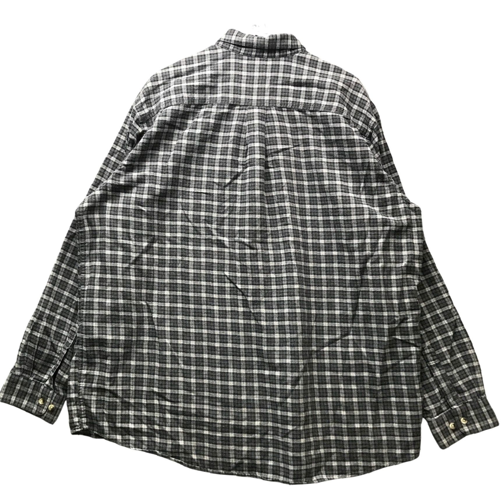 Vintage LL Bean Plaid Flannel Button-Down Shirt Mens 2XL Black Gray White 0 GPY7 Size US XXL / EU 58 / 5 - 8 Thumbnail