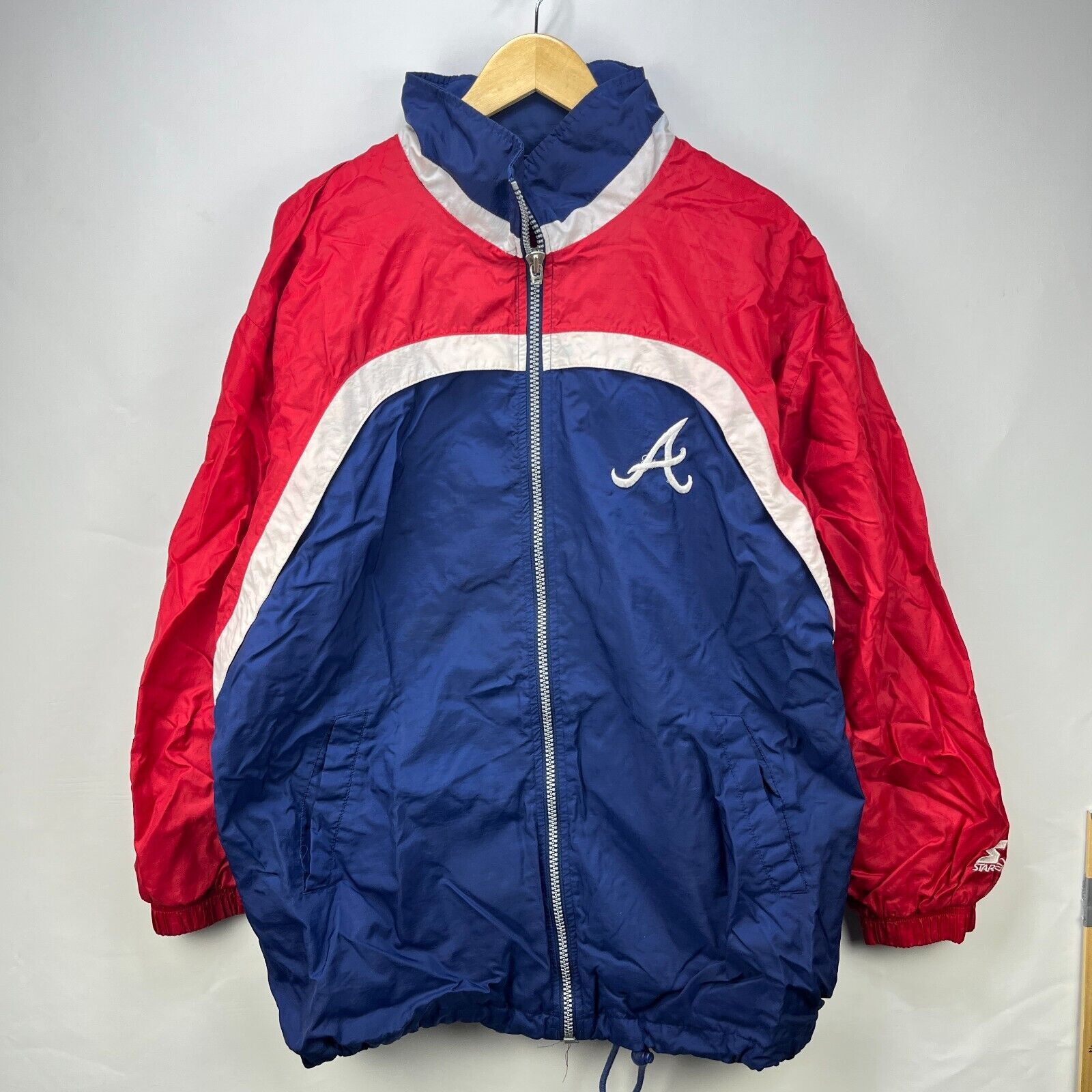 Starter × Vintage Vintage 90s Starter Atlanta Braves Windbreaker Jacket XL Size US XL / EU 56 / 4 - 1 Thumbnail