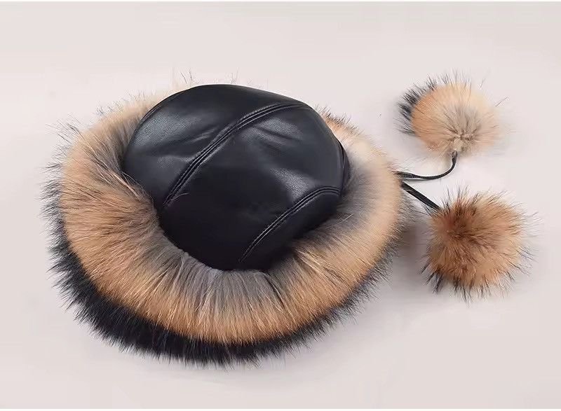 Japanese Brand Aesthetic Fox Fur Hat Unisex Size ONE SIZE - 2 Thumbnail