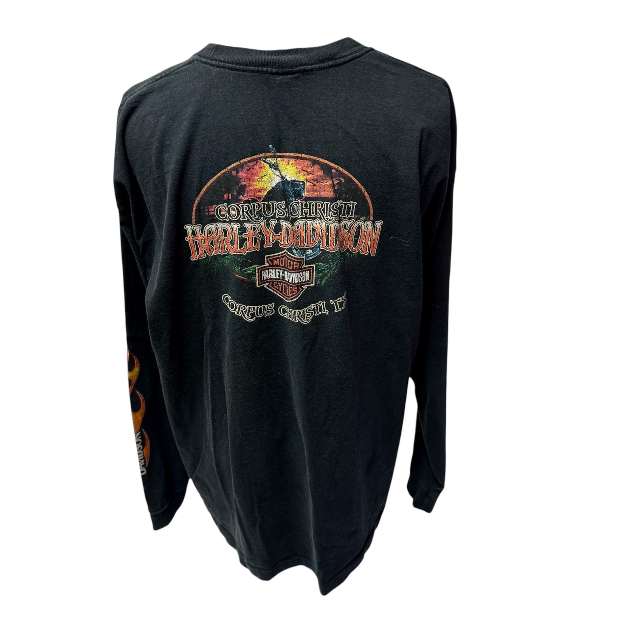 Harley Davidson Harley Davidson Corpus Christi Texas Long Sleeve FLAMES Tee Size US XXL / EU 58 / 5 - 4 Thumbnail