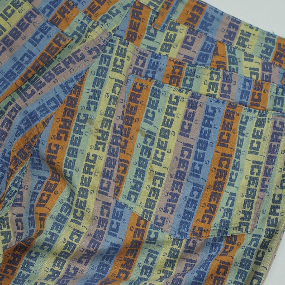 Iceberg *NoTariff Iceberg Spell Out Stripe Pants Size 29" - 7 Thumbnail
