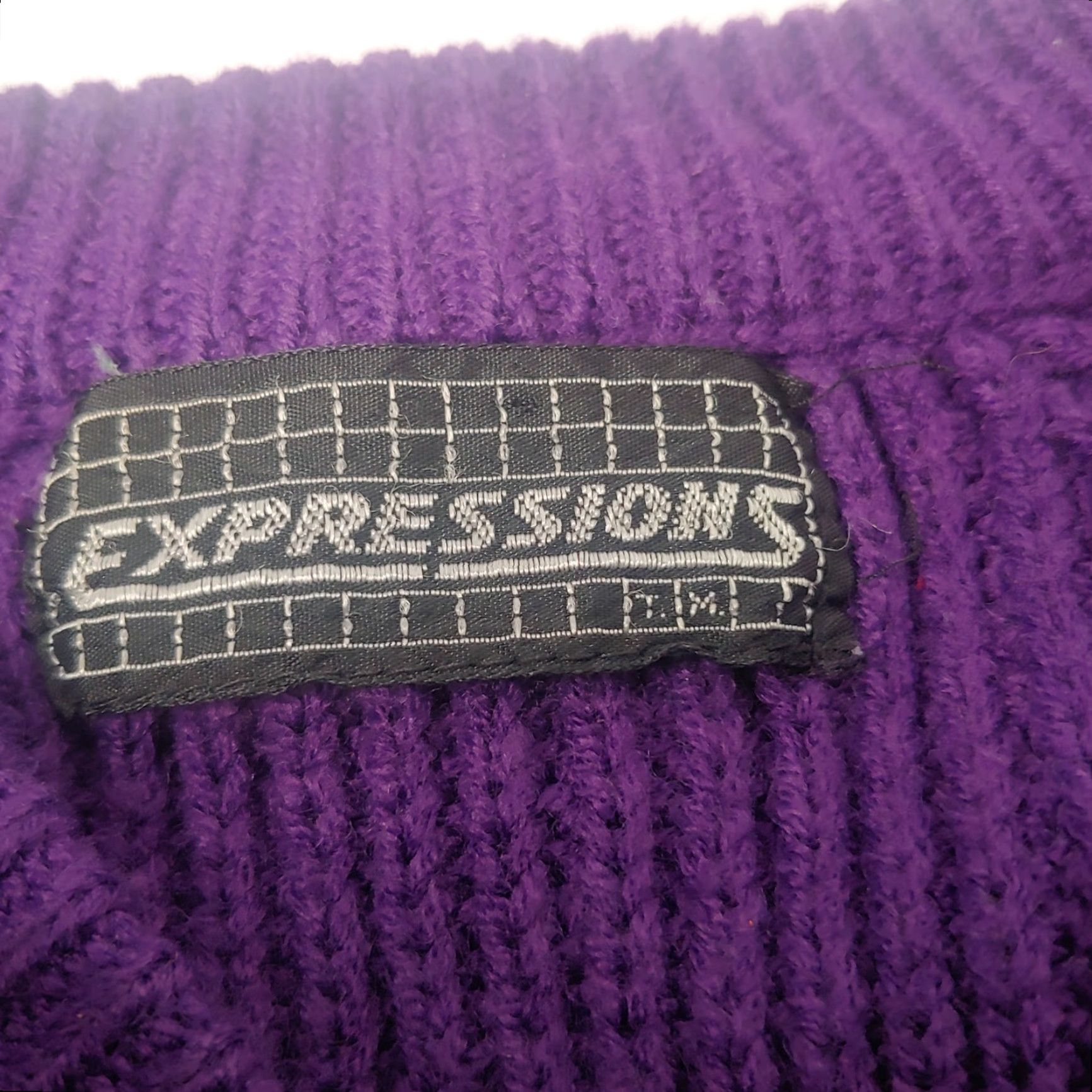 Vintage VINTAGE Expressions Cardigan Sweater Shirt Women L/XL Purple 1990s Retro V-Neck Mens? No—Women. Size L / US 10 / IT 46 - 4 Thumbnail