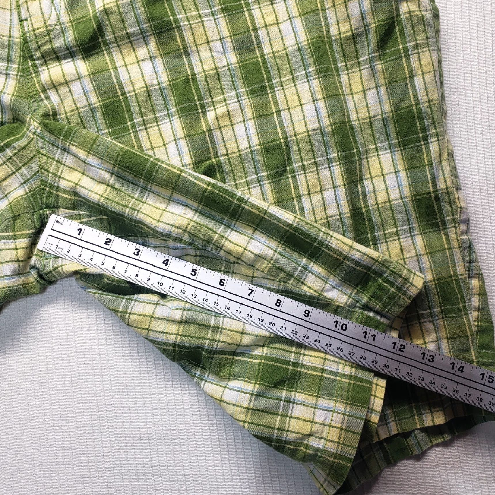 Vintage Lane Bryant Shorts Bermuda Green Plaid Pockets Plus Size 26 Womens Size 26" / US 2 / IT 38 - 6 Thumbnail